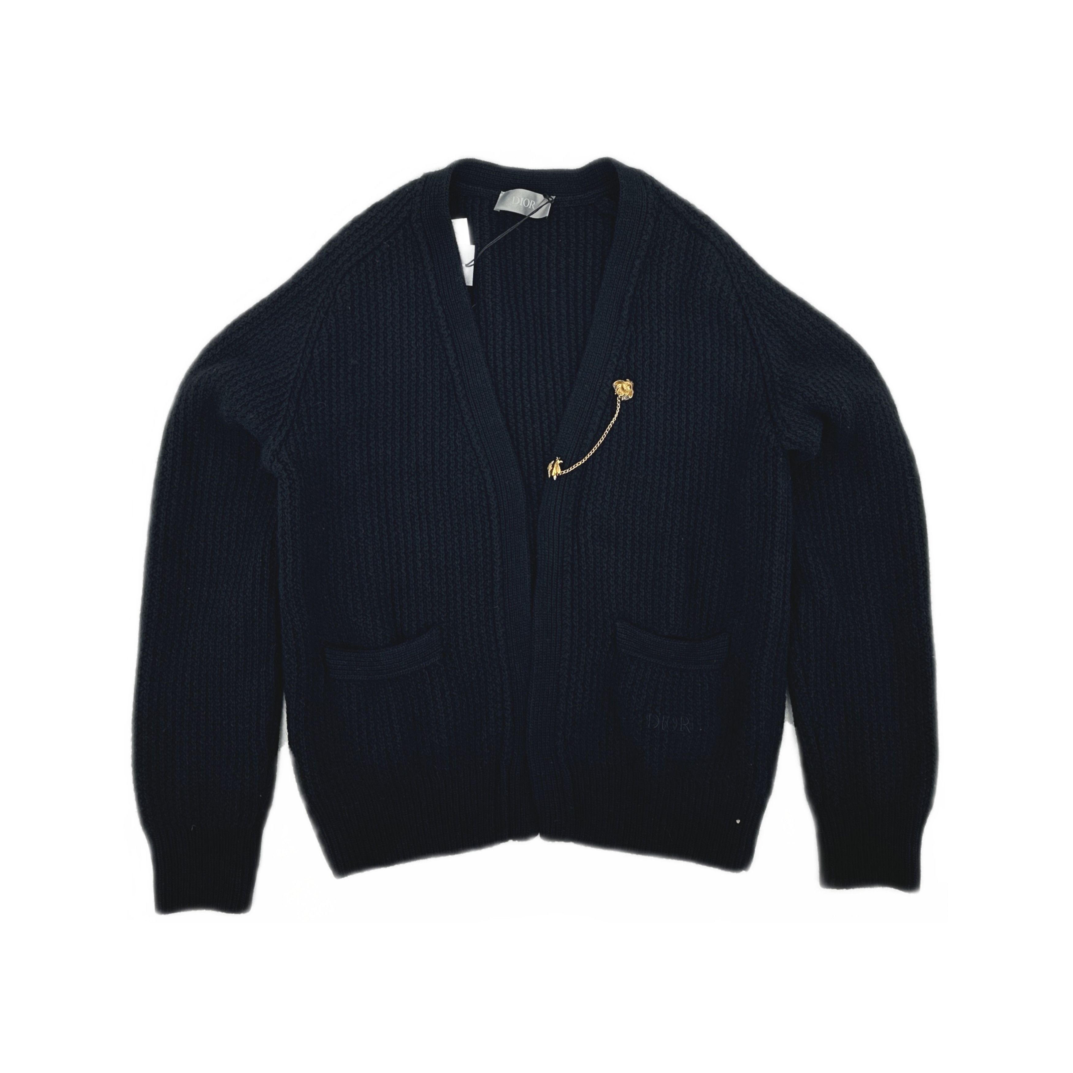 Dior Dior Ribbed Alpaca Wool Cardigan Size M Size US M / EU 48-50 / 2 - 1 Thumbnail