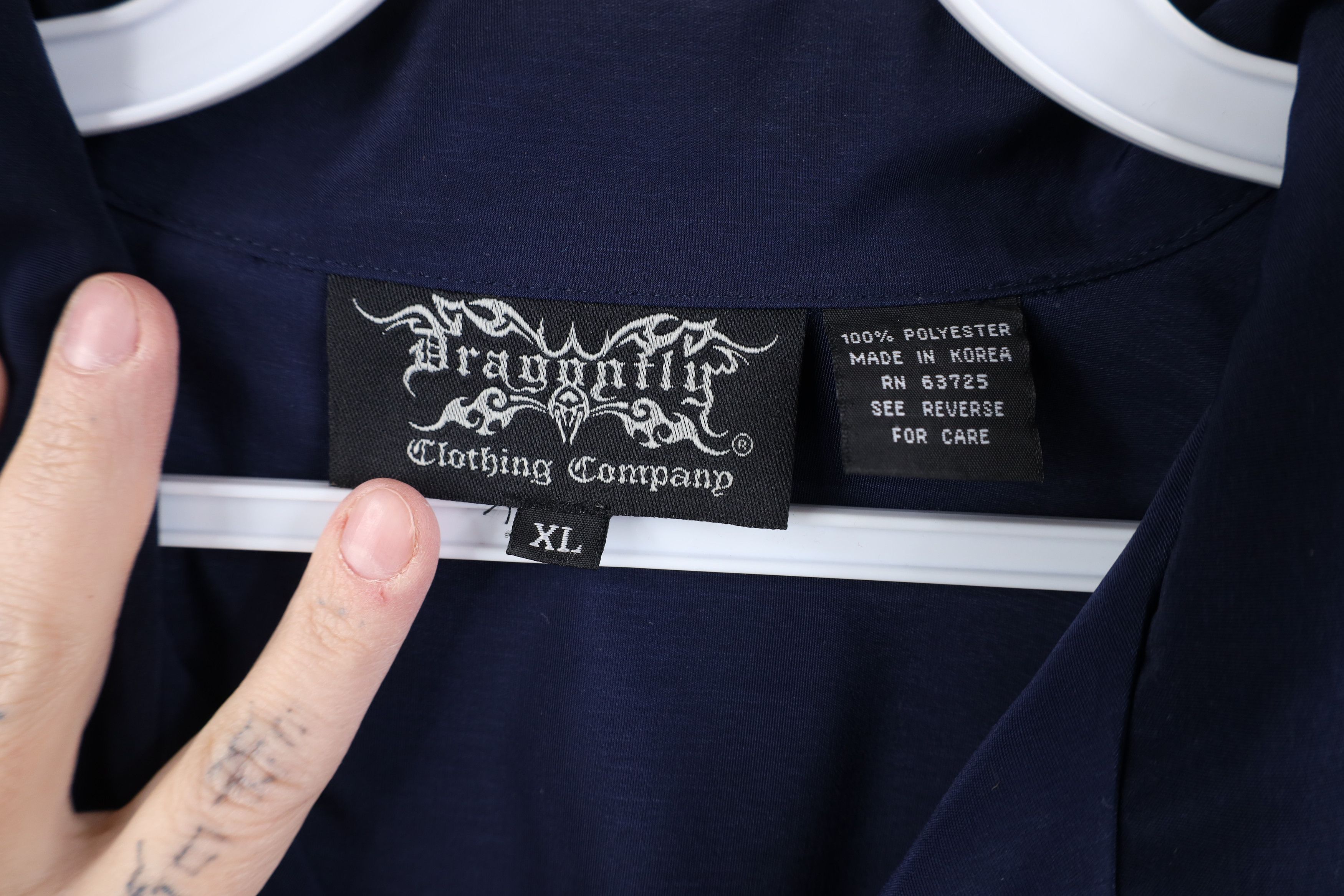 Vintage Vintage 90s Y2K Streetwear Collar Casino Button Shirt Blue Size US XL / EU 56 / 4 - 8 Thumbnail