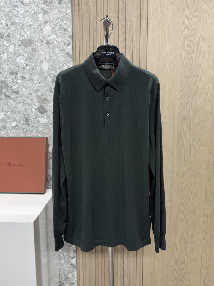 Loro Piana Loro Piana Virgin Wool Knit Polo Size M Size US M / EU 48-50 / 2 - 1 Thumbnail