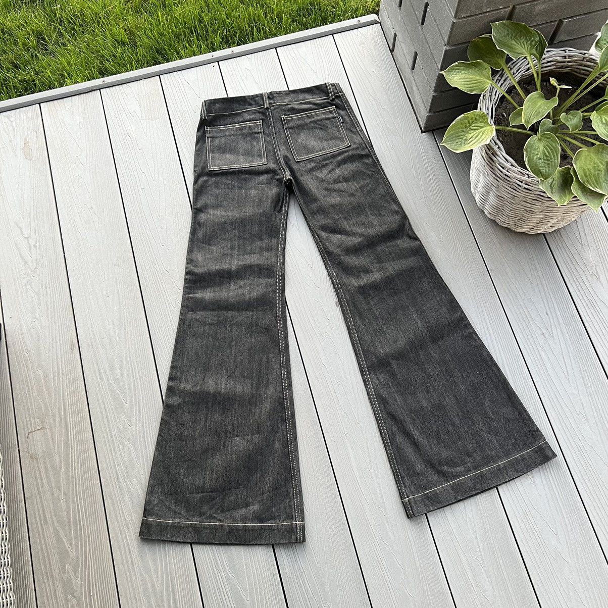 Balenciaga × Japanese Brand BALENCIAGA Denim Black Flared Low Rise Jeans 27 Size 27" / US 4 / IT 40 - 5 Thumbnail