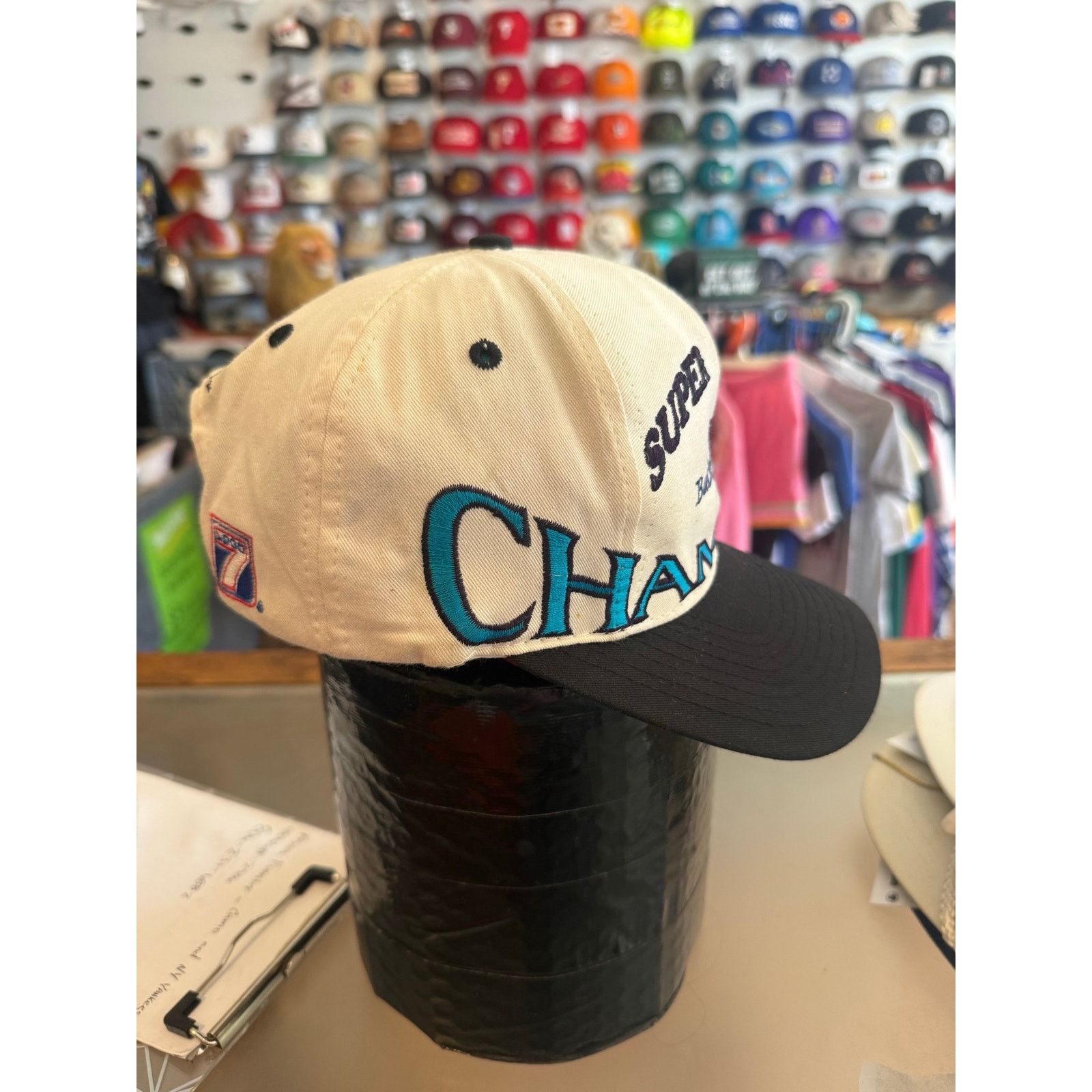 Logo 7 1990s Dallas Cowboys Back 2 Back Champions Snap Back Size ONE SIZE - 2 Thumbnail