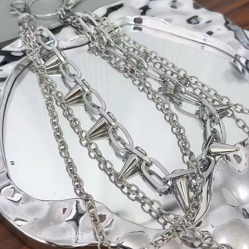 Jewelry Multi-Layer Spiked Punk Pant Chain / Wallet Chain Size ONE SIZE - 4 Thumbnail