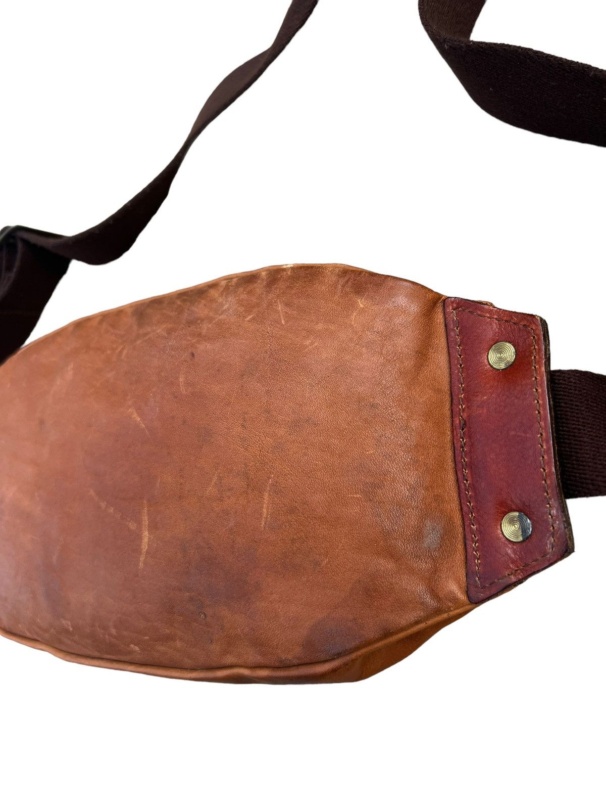 Leather Creed Japan Stains Patina Leather Chest Bag Size ONE SIZE - 14 Thumbnail