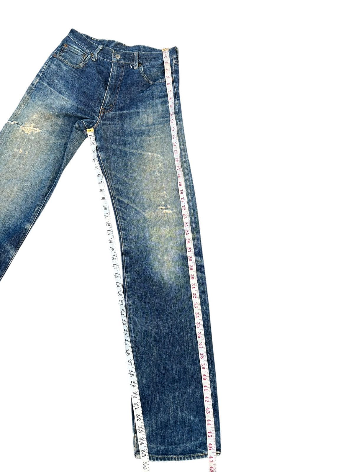 Levi's TRASHER LEVI'S BIG E 502 FADED SELVEDGE DISTRESSED DENIM Size US 30 / EU 46 - 24 Thumbnail