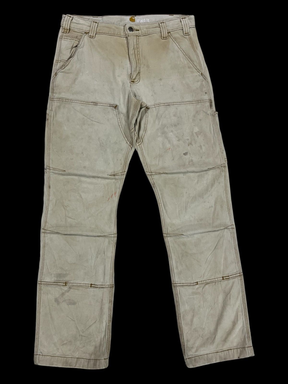 Carhartt × Vintage Carhartt Double Knee Carpenter Relax Fit Distressed Jeans Size US 32 / EU 48 - 2 Thumbnail