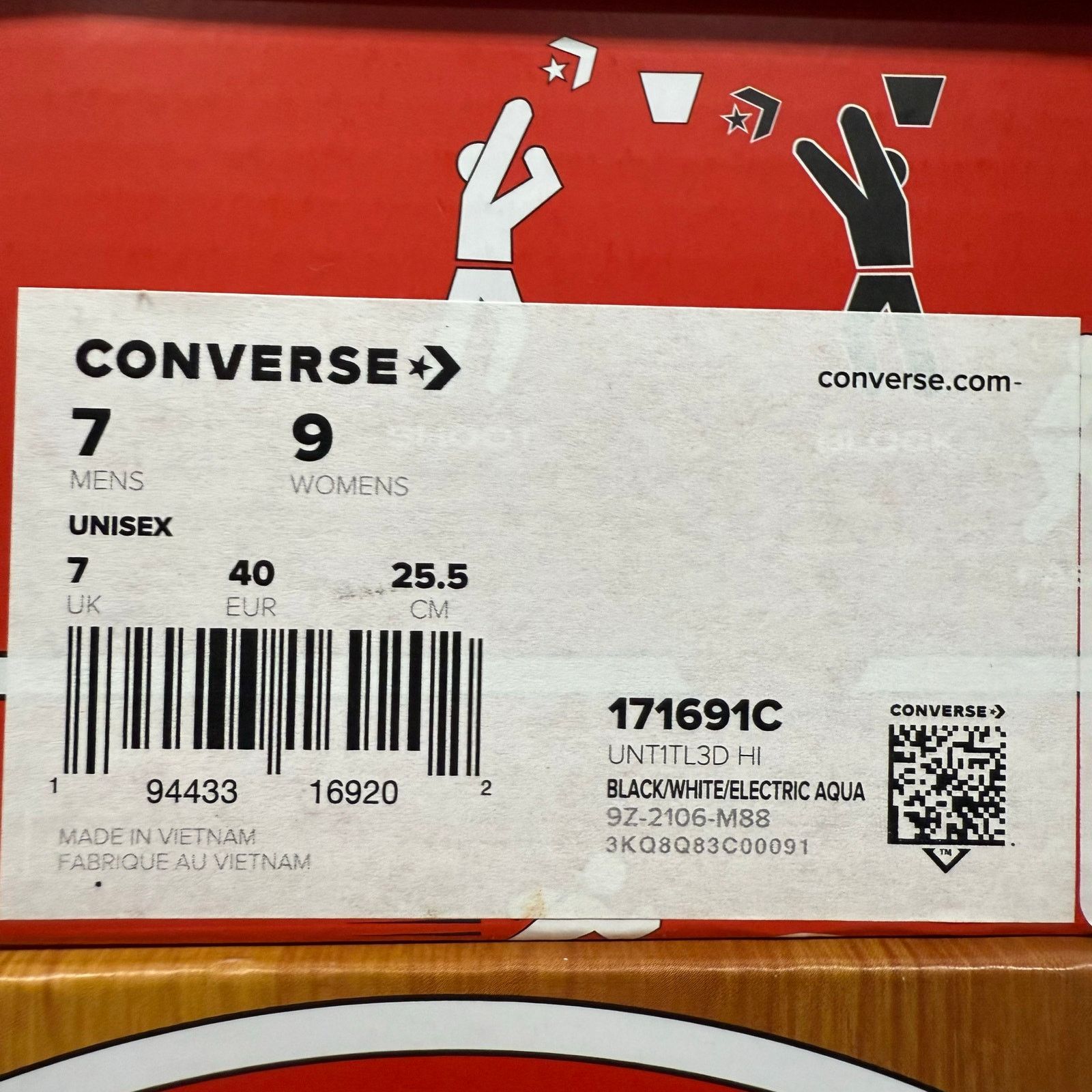 Converse CONVERSE MEN’S 7 WOMEN’S 9 x UNT1TL3D HI PLAYER 1 2 171691C Size US 7 / EU 40 - 7 Thumbnail