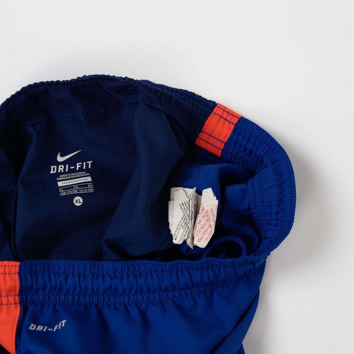 Nike Nike x FC Manchester United Mens Blue Football Shorts Soccer Size US 28 / EU 44 - 6 Thumbnail