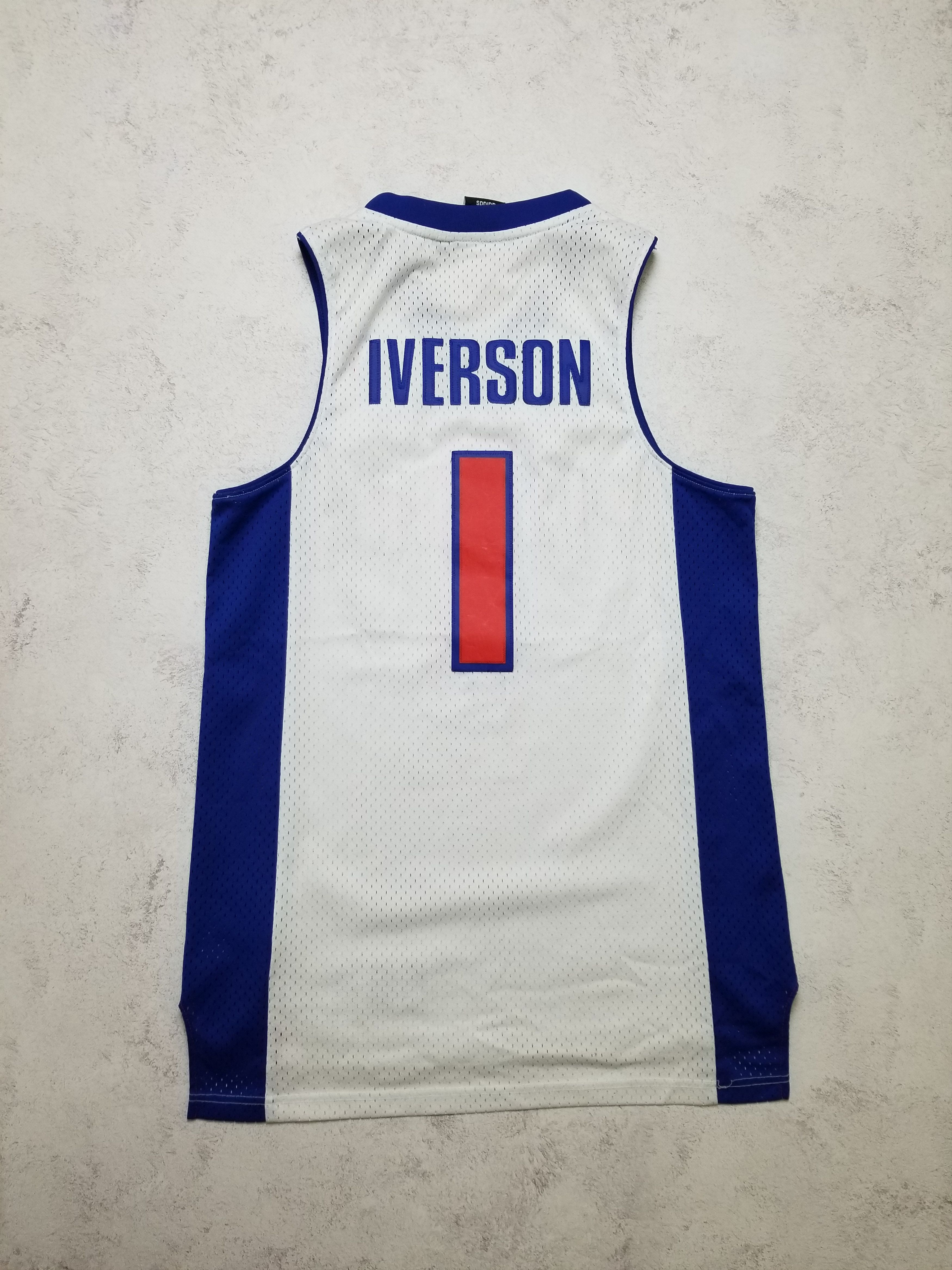 Adidas NBA Detroit Pistons Allen Iverson Basketball Jersey