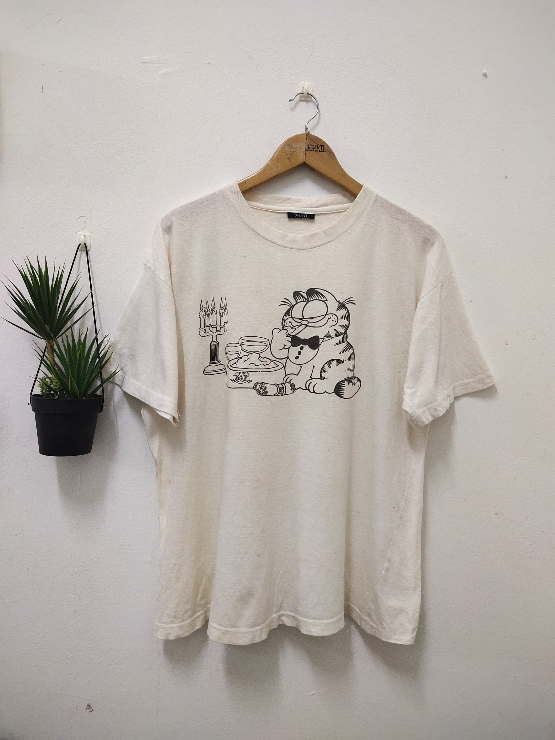 Cartoon Network Vintage Garfield Cartoon Movie promo white t shirt Size US L / EU 52-54 / 3 - 1 Thumbnail