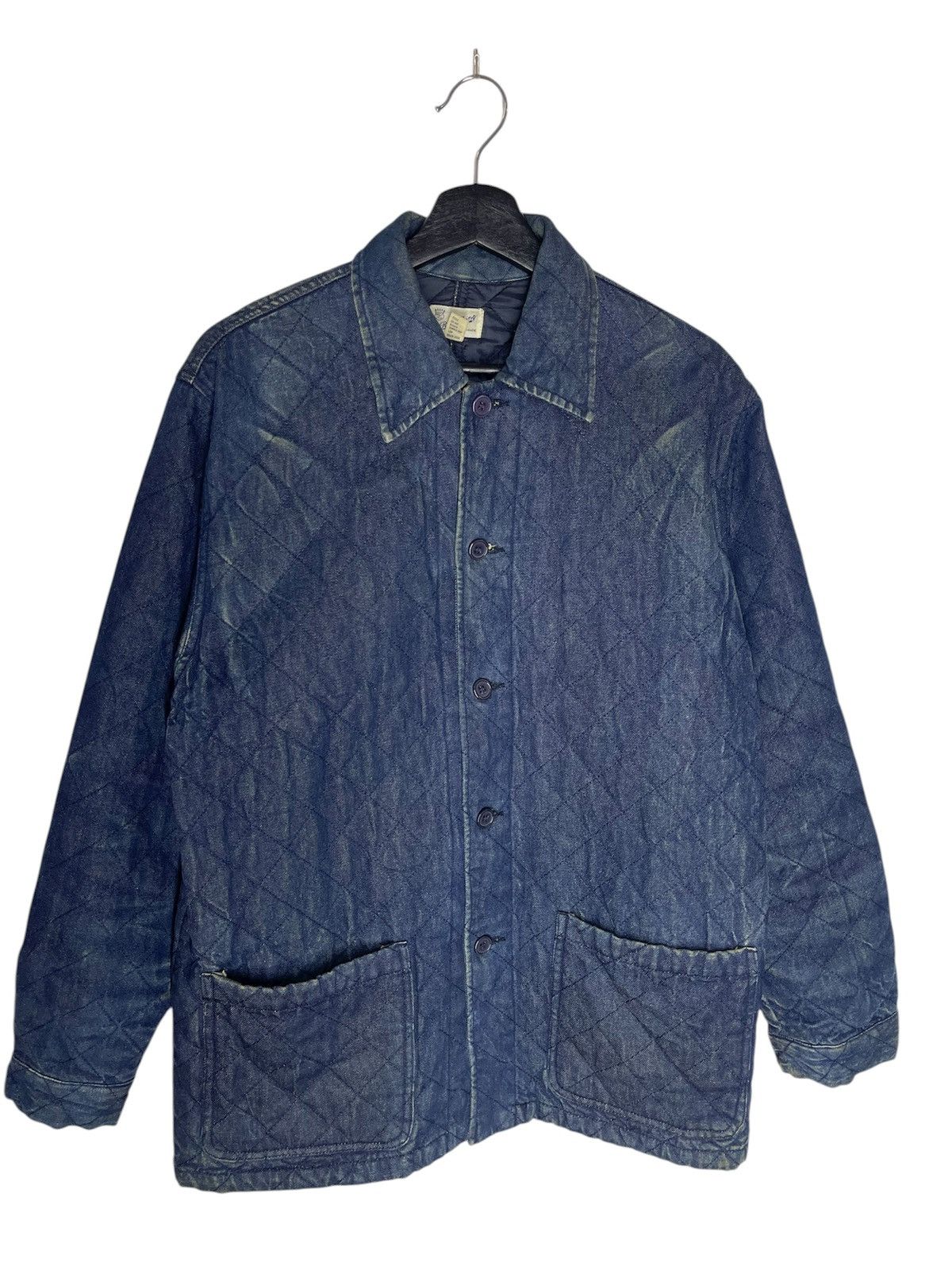 Japanese Brand Vintage Blue Dyed Workwear Quilted Jacket Real Thing Size US S / EU 44-46 / 1 - 1 Thumbnail
