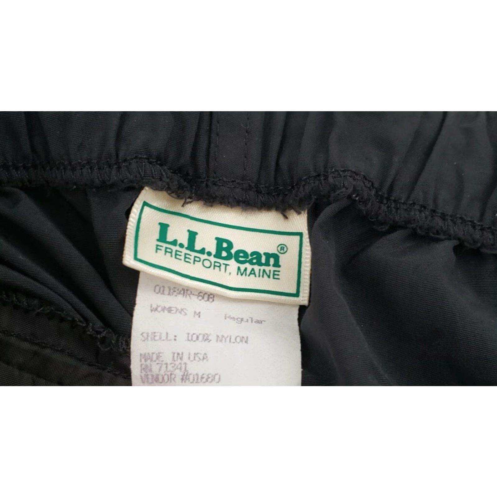 Vintage VINTAGE LL Bean Women's Pants Medium Black Nylon Casual Travel Windbreaker Zipper US Made Size 32" / US 10 / IT 46 - 6 Thumbnail