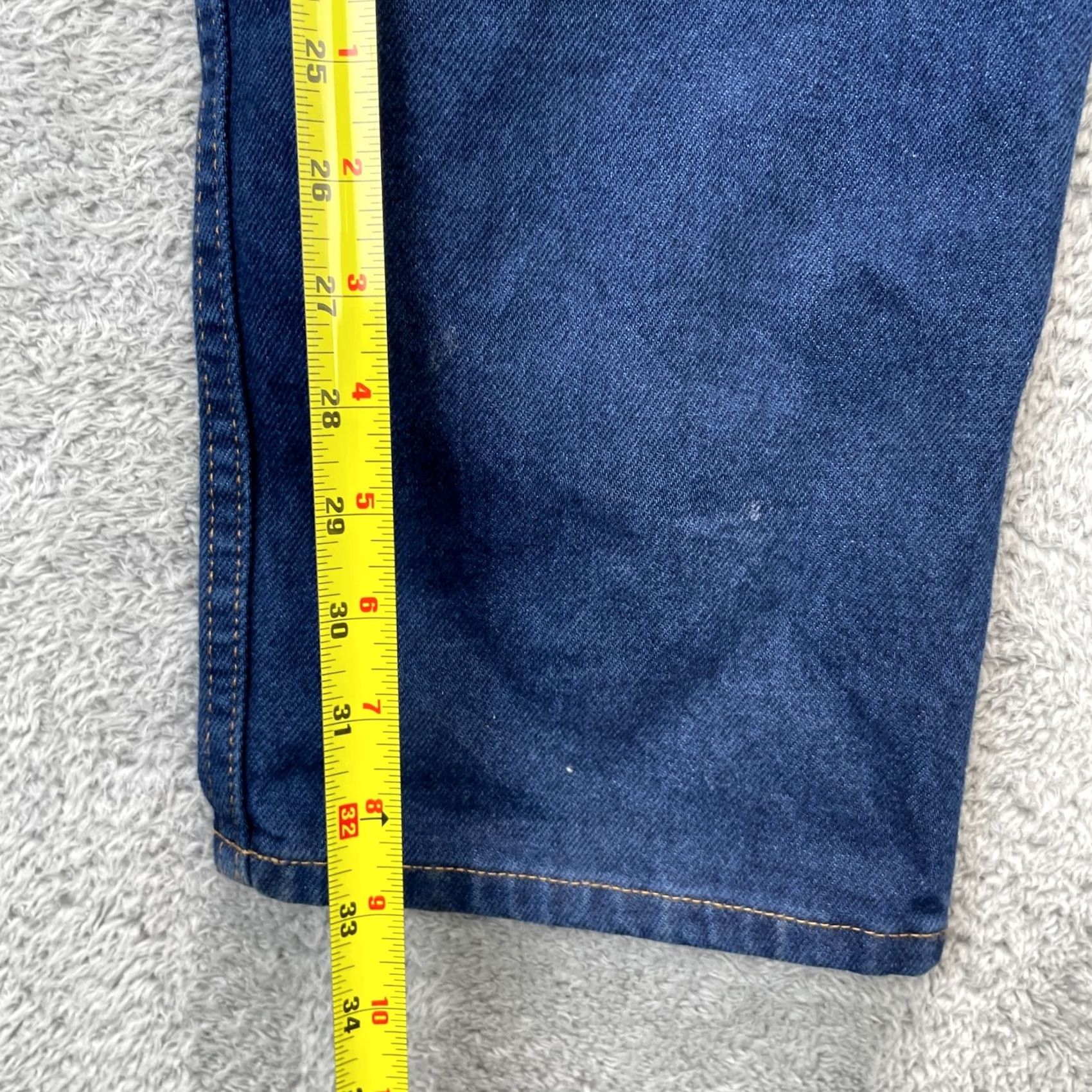 Vintage VINTAGE LL Bean Jeans Womens 16 Tall Blue Ultra High Rise Relaxed Tapered Leg Logo Denim Shirt? Size 24" / US 00 / IT 34 - 7 Thumbnail