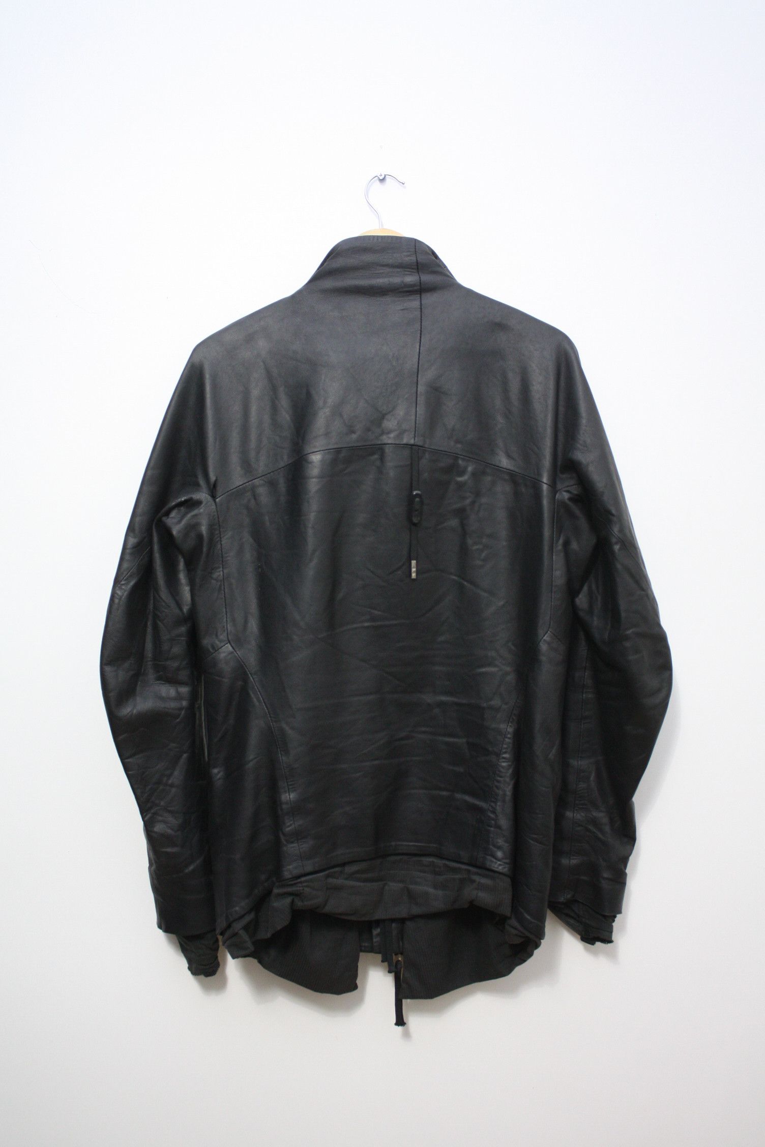 Boris Bidjan Saberi Boris Bidjan Saberi J1-F211 Leather Jacket Oiled AW12 Size US L / EU 52-54 / 3 - 3 Thumbnail
