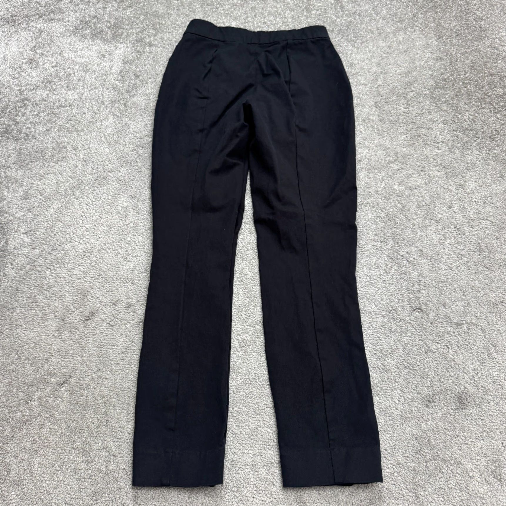 Everlane Everlane High Rise Straight Leg Pants Womens Black 0 Zip Stretch Comfort Pockets Tailored Size 25" / US 0 / IT 36 - 2 Thumbnail