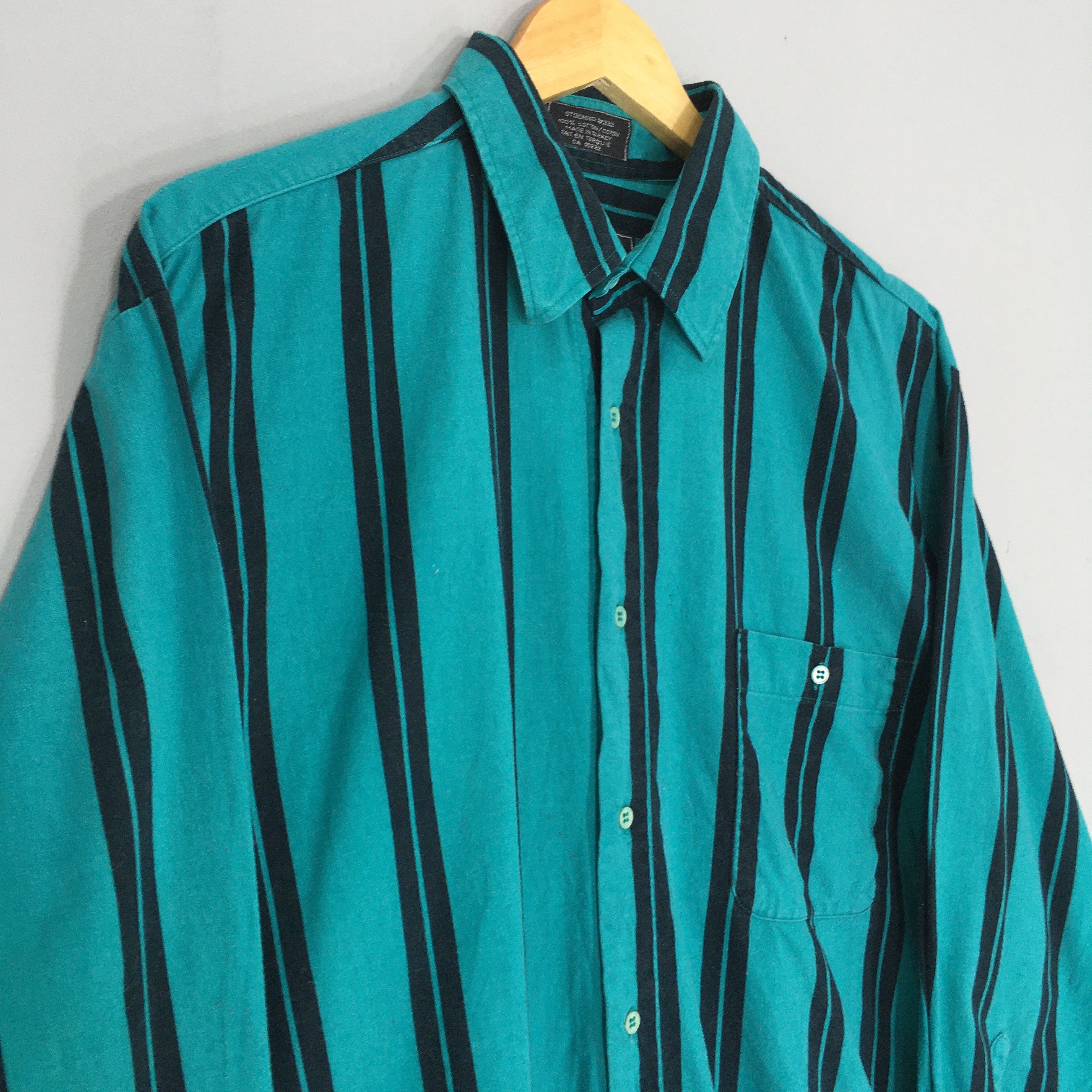 Sears × Vintage Vintage Sears Pour Homme Vertical Stripes Flannel XLarge Size US XL / EU 56 / 4 - 3 Thumbnail