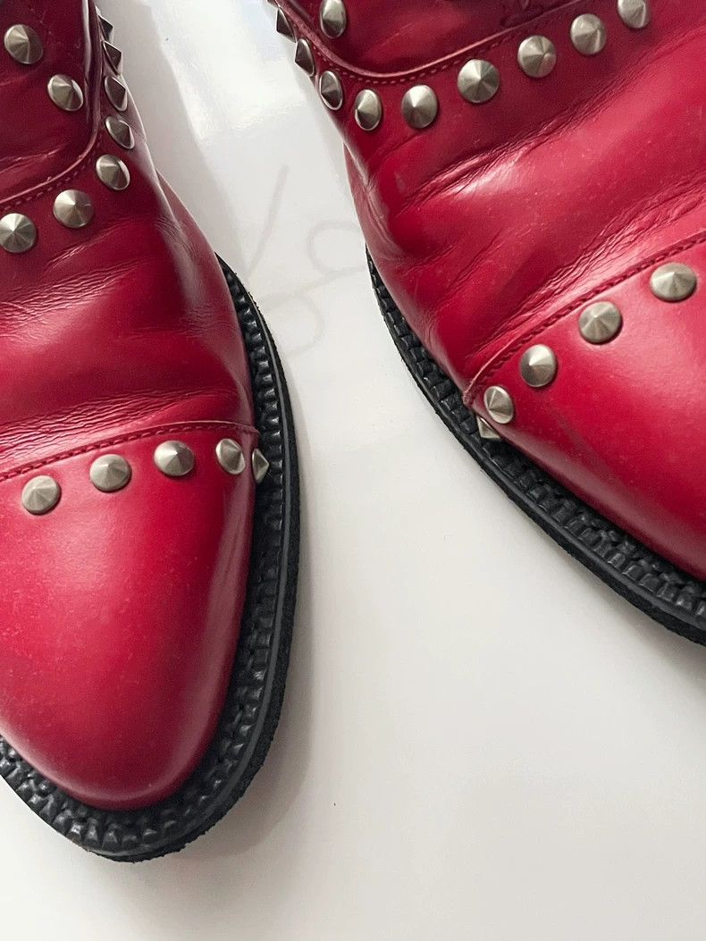 Comme des Garcons Comme Des Garcons 00 AW Red studded leather shoes 2504-Next Size US 6 / EU 39 - 5 Thumbnail