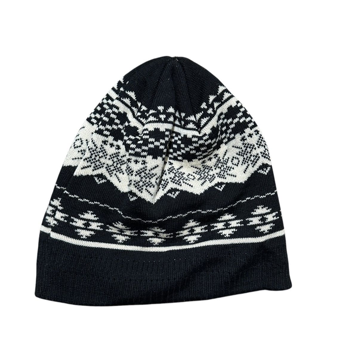 Pendleton Mens Y2K Pendleton Black White Wool Beanie Hat Size ONE SIZE - 5 Thumbnail