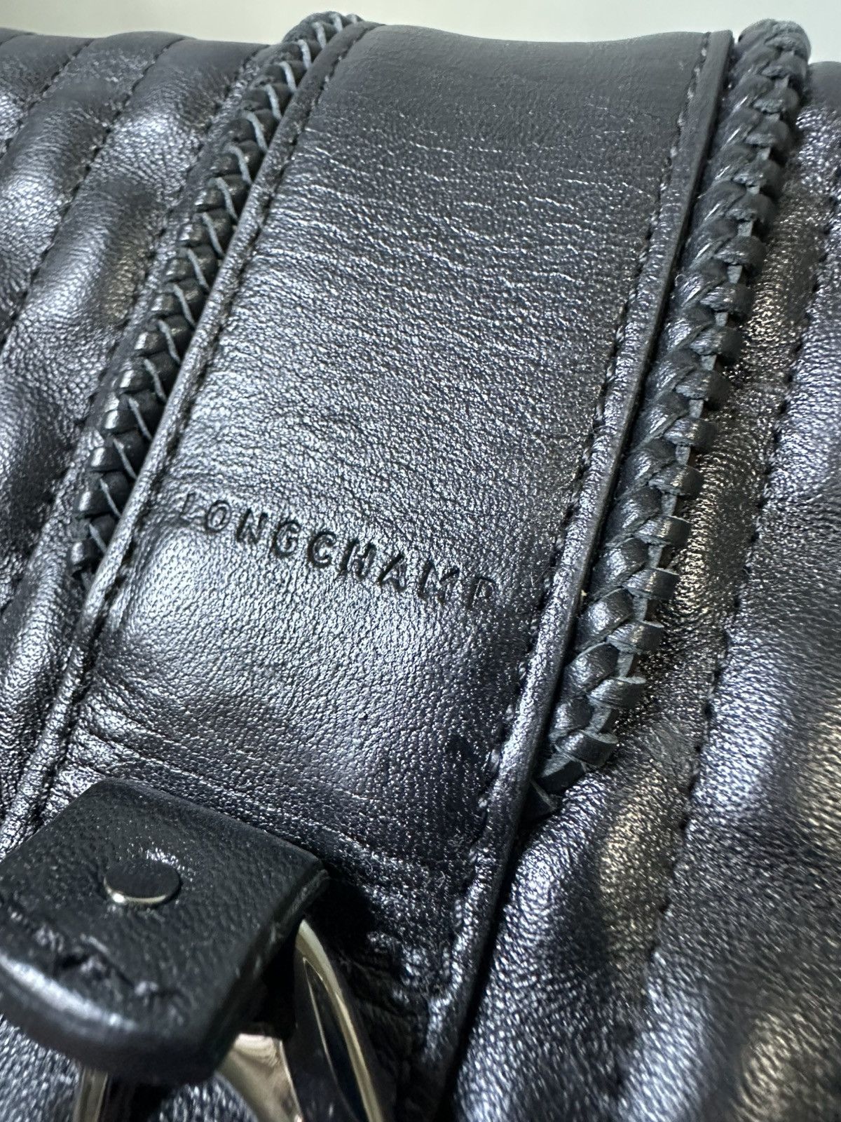 Longchamp Longchamp - Black Amazone Quilted Leather Chain Strap Bag Size ONE SIZE - 8 Thumbnail