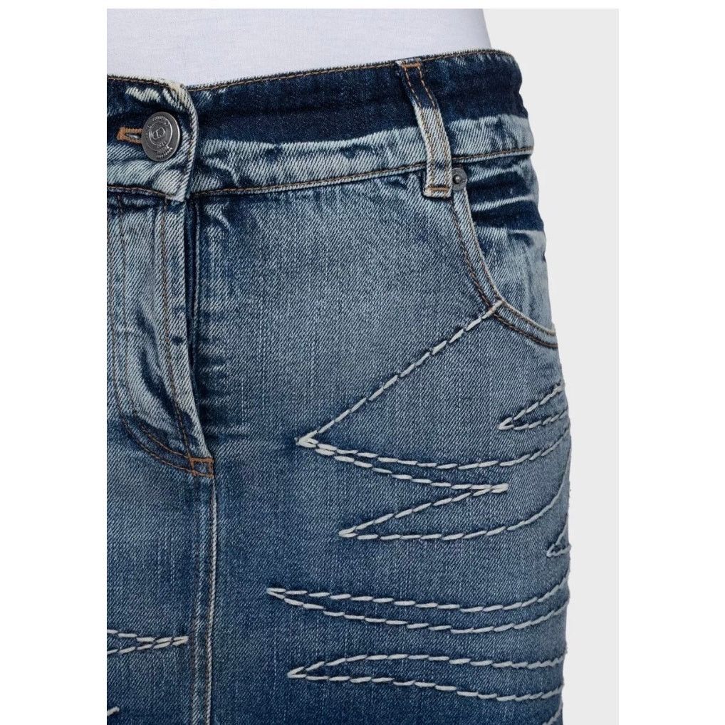 Dior Chic Christian Dior Blue Denim Mini Skirt - FR34/XS Size 25" / US 0 / IT 36 - 4 Thumbnail