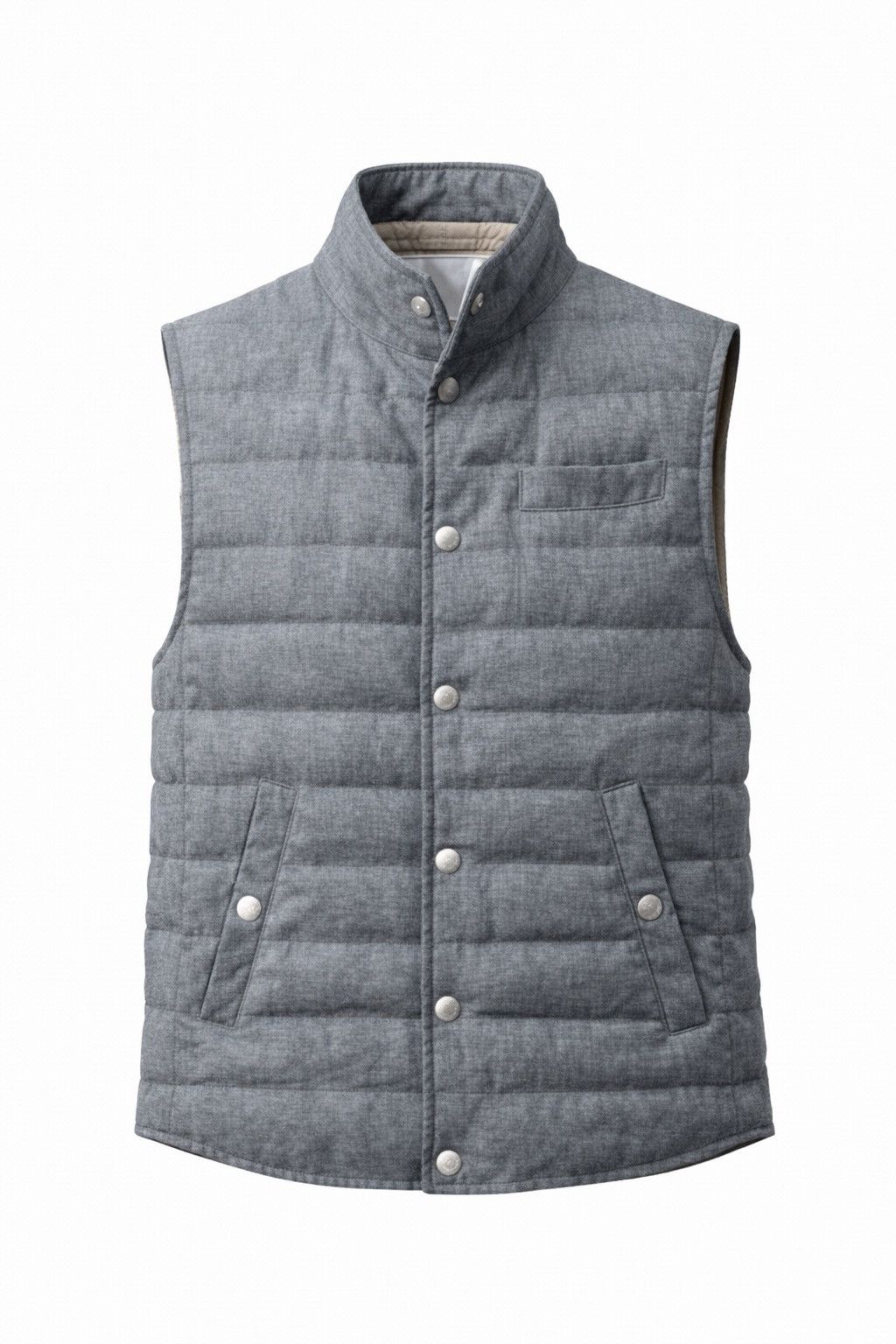 Brunello Cucinelli RRP $3350 Brunello Cucinelli Down Navy Vest Size US M / EU 48-50 / 2 - 1 Thumbnail