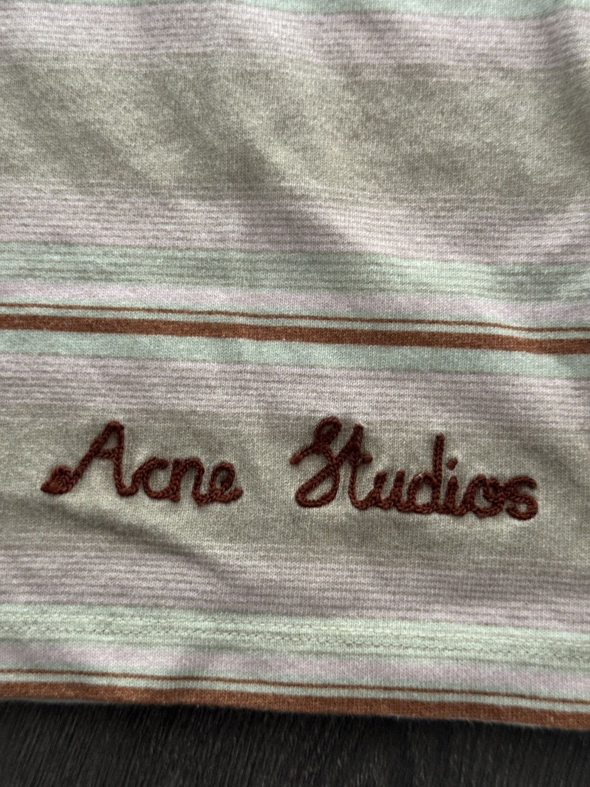 Acne Studios Acne Studios beige enos striped longsleeve shirt Size S / US 4 / IT 40 - 2 Thumbnail