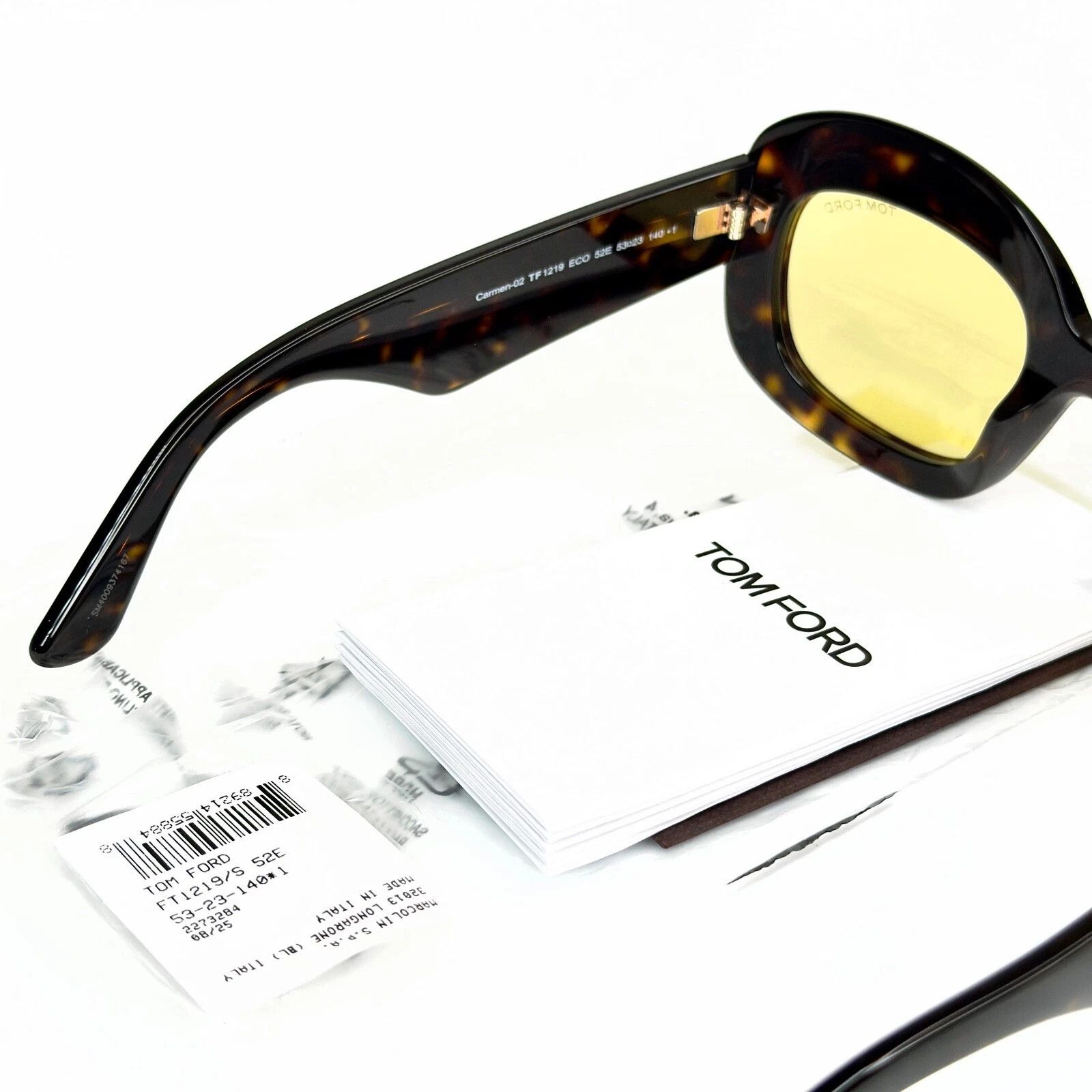 Tom Ford TOM FORD CARMEN-02 FT1219 52E Brown Sunglass 1219 TF1219 Size ONE SIZE - 6 Thumbnail