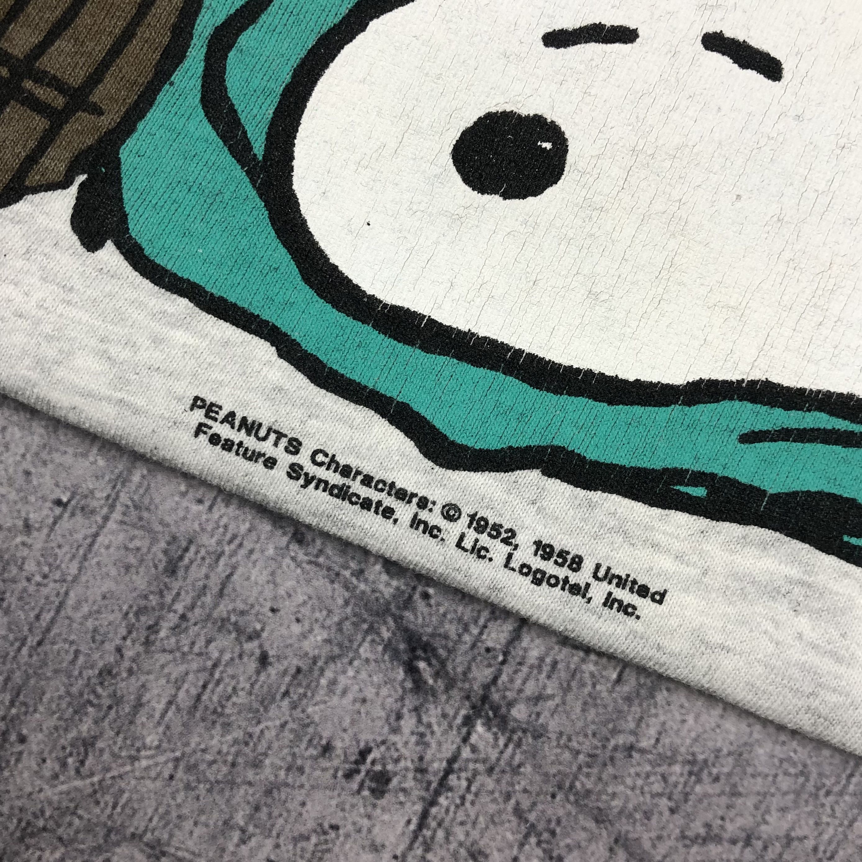 Peanuts 90s Peanuts Snoopy USA Security Thing Single Stitch Tee Size US XL / EU 56 / 4 - 4 Thumbnail