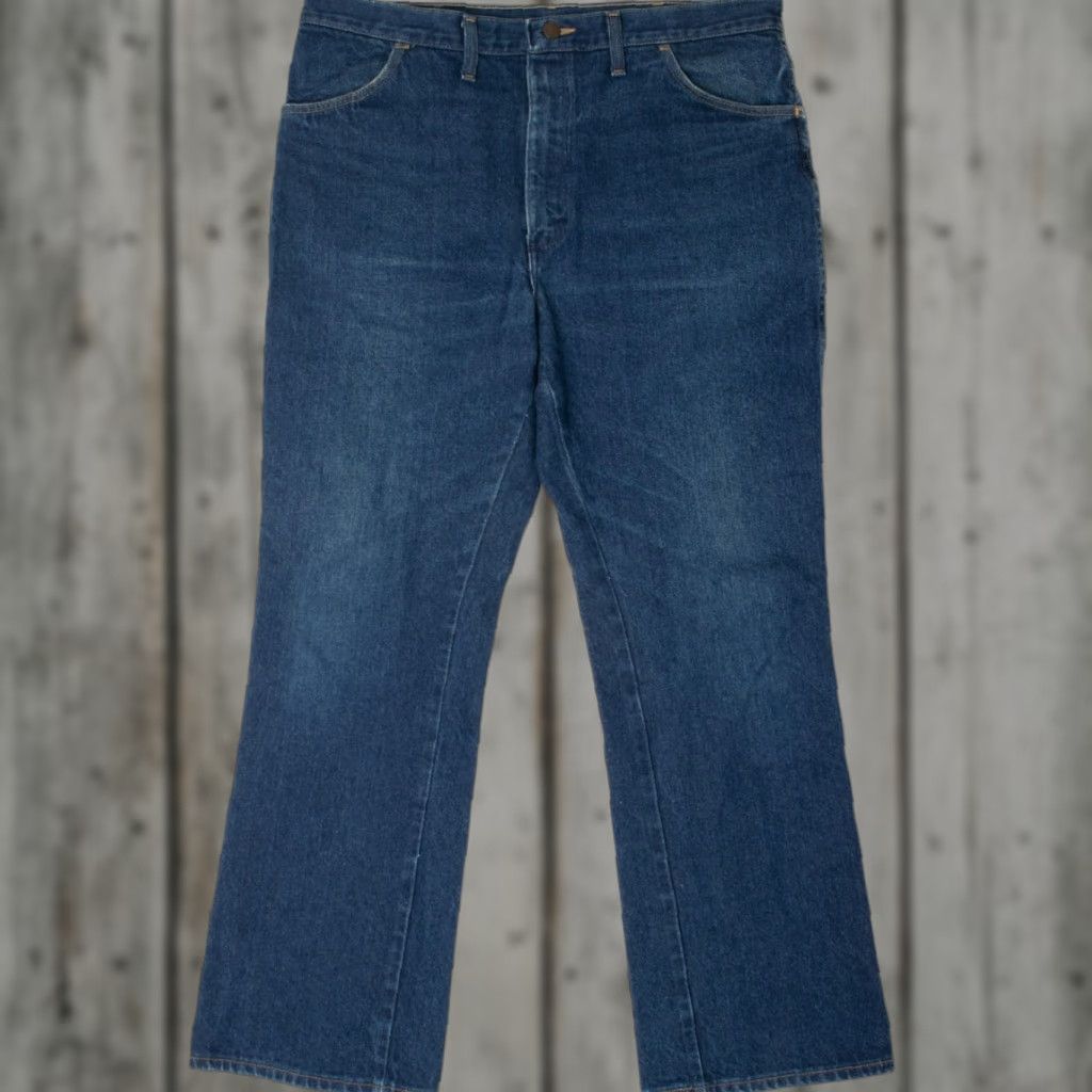X-LARGE VINTAGE Rustler Jeans Denim Blue XX-Large 90s Style Bootcut Regular 40” Inseam Mens Size US 39 - 1 Thumbnail