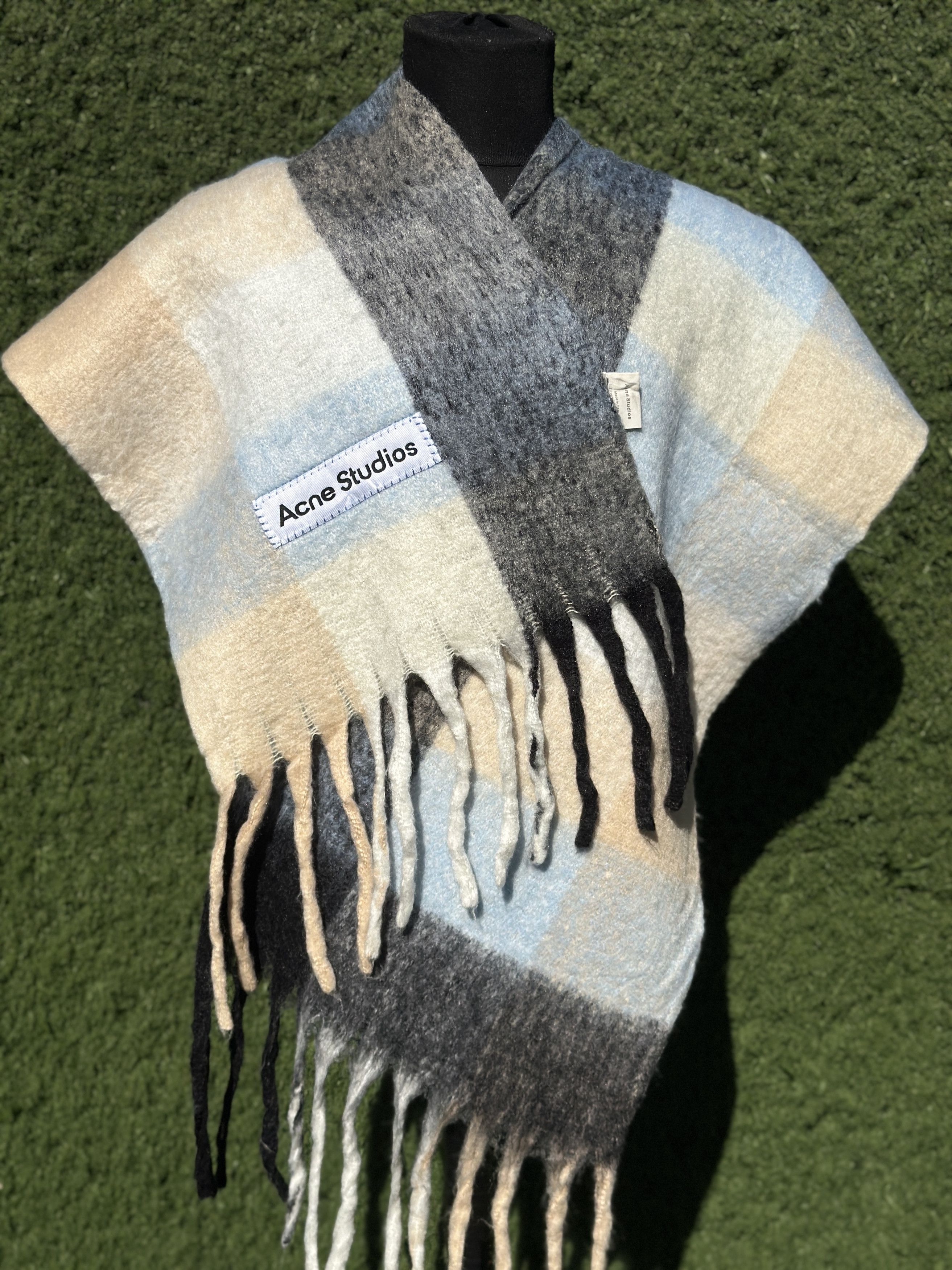 Acne Studios Multicolor Check Acne Studios Scarf Unisex Italy 250 X 35 Cm Size ONE SIZE - 2 Thumbnail
