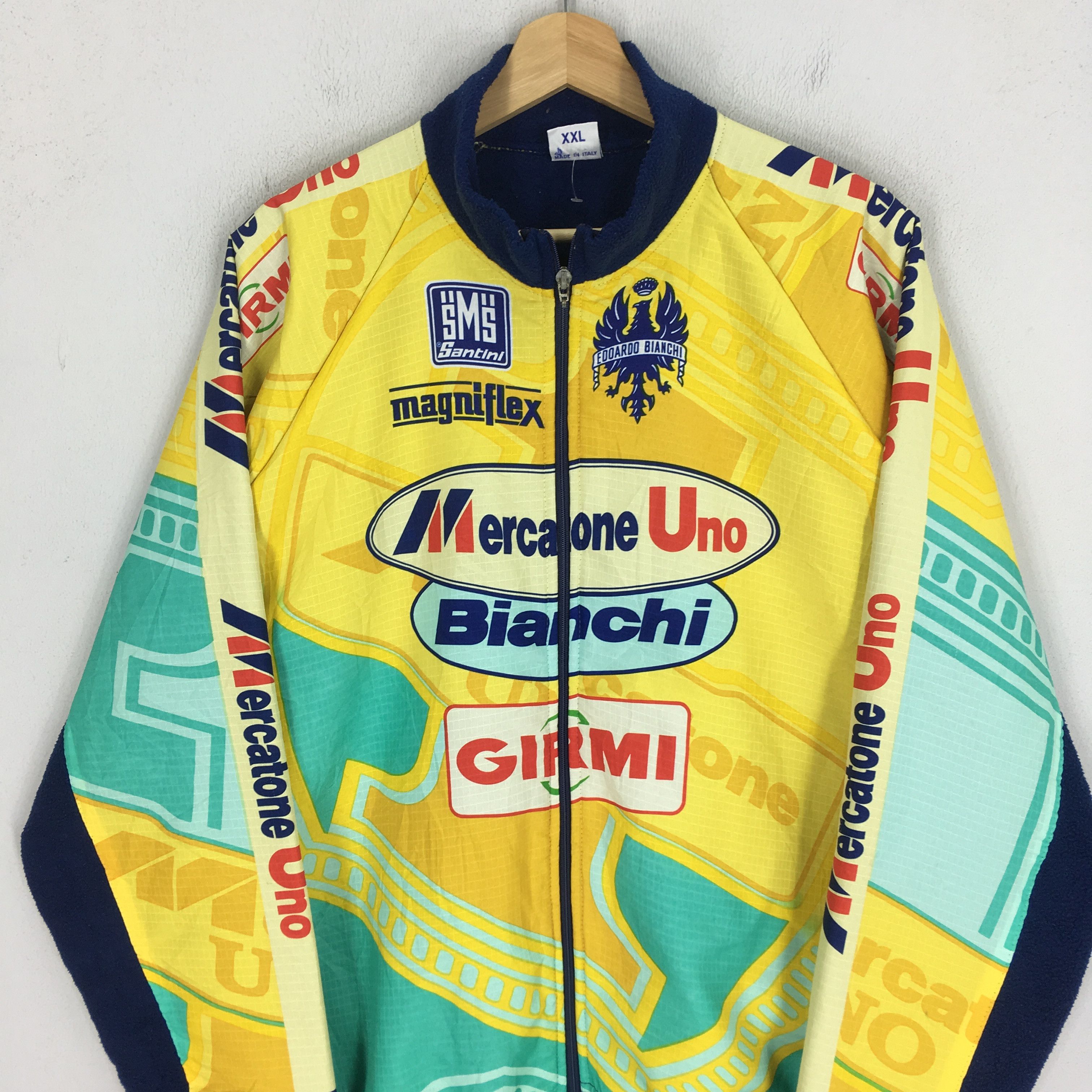 Bicycle Vintage 90s SMS Santini Cycling Sport Big Logo Jacket Size US XL / EU 56 / 4 - 3 Thumbnail
