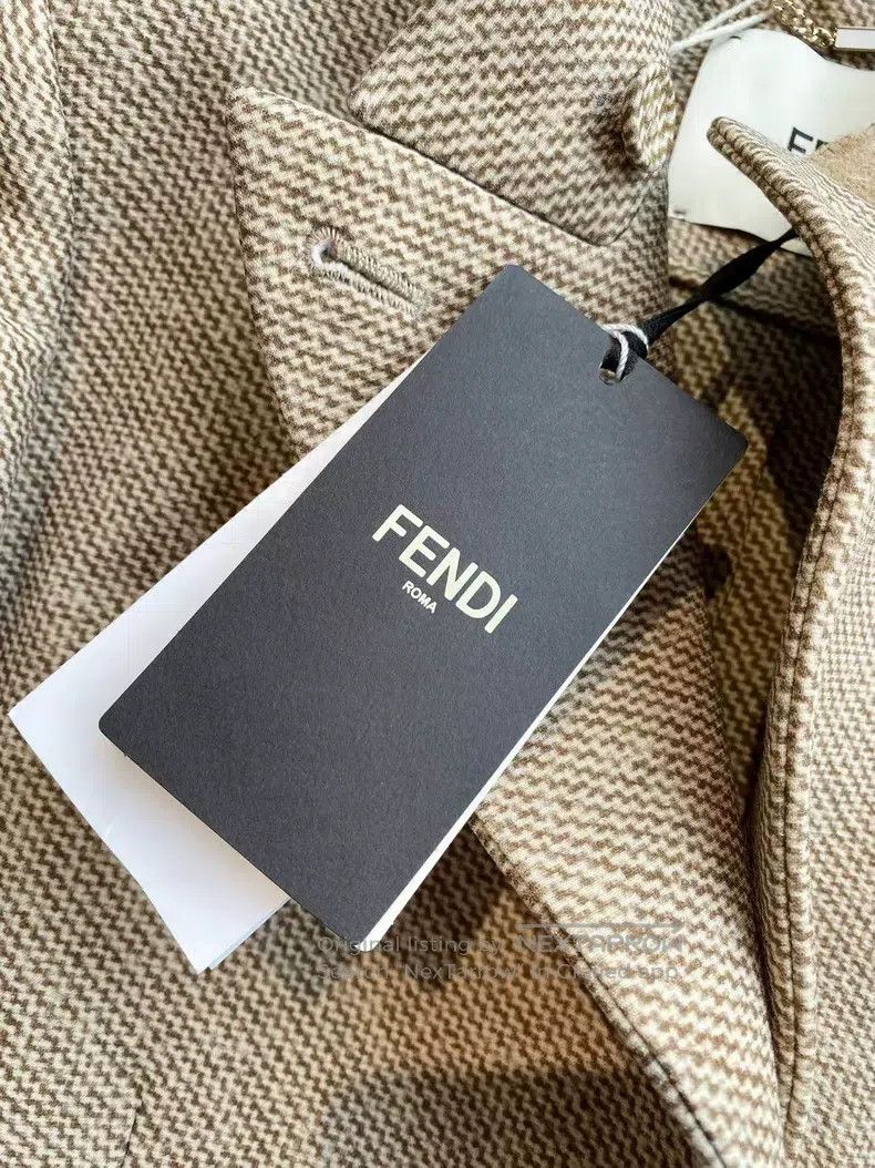 Fendi Fendi Wool khaki coat Size S / US 4 / IT 40 - 7 Thumbnail