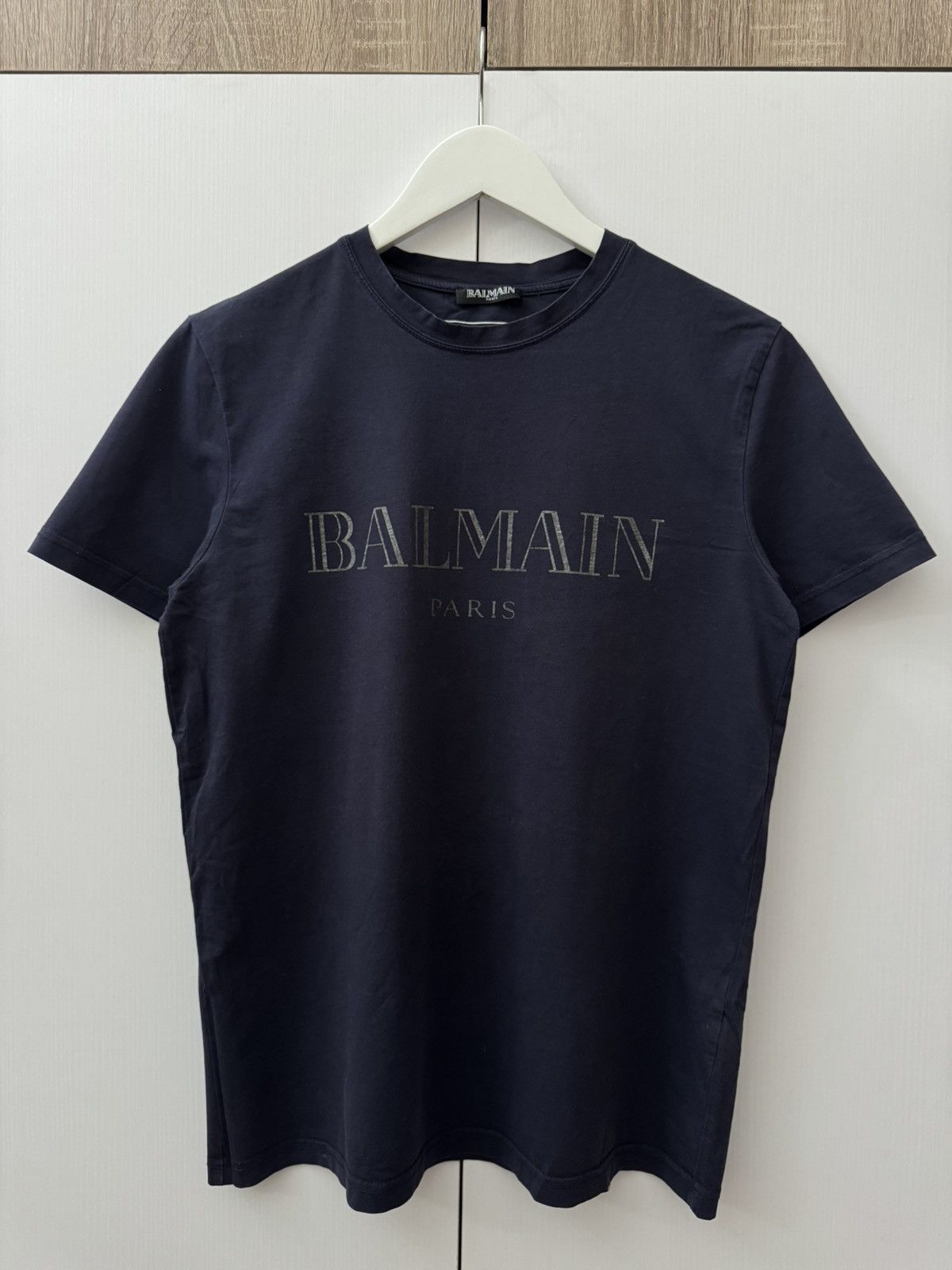 Balmain Balmain Paris Navy T-shirts Logo Size US S / EU 44-46 / 1 - 1 Thumbnail