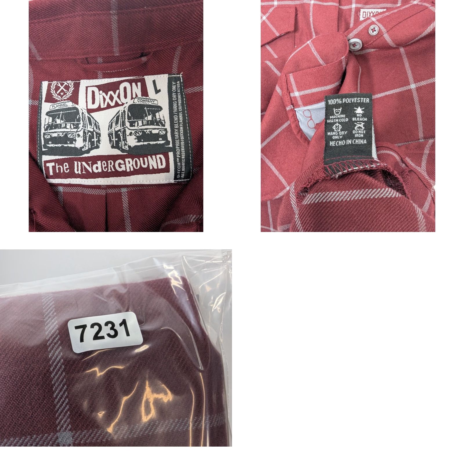 Vintage Dixxon Shirt Women Large The Underground Burgundy Pearl Snap Long Sleeve Plaid Red Button-Up Casual Travel Workwear Size L / US 10 / IT 46 - 8 Thumbnail