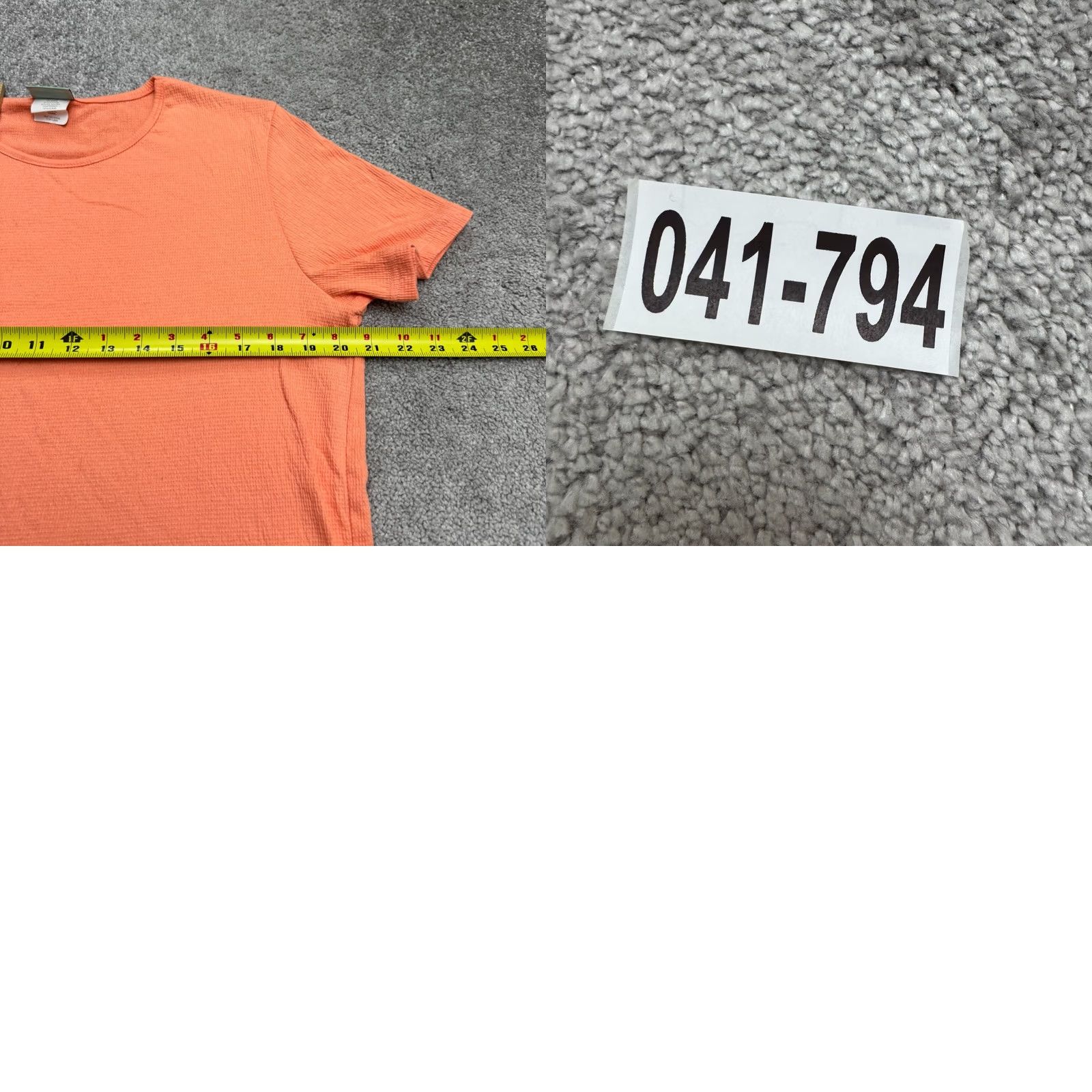 Vintage Sara Morgan Textured Basic T-Shirt Womens Large Orange Short Sleeve Crew Tee Top Size L / US 10 / IT 46 - 8 Thumbnail