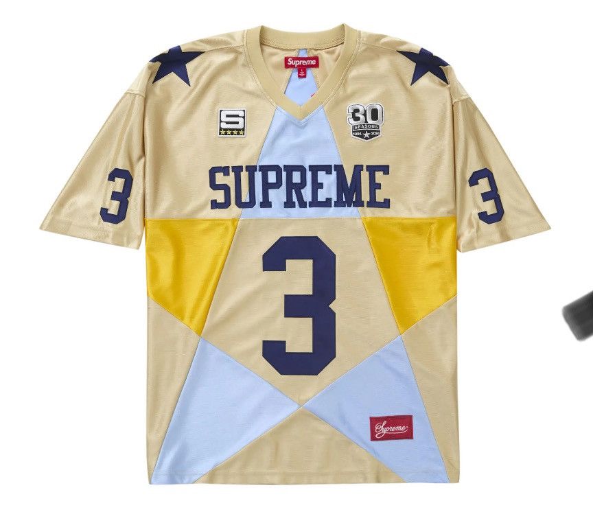 Supreme Supreme Star Football Jersey Gold Size XL Ready To Ship! Size US XL / EU 56 / 4 - 5 Thumbnail
