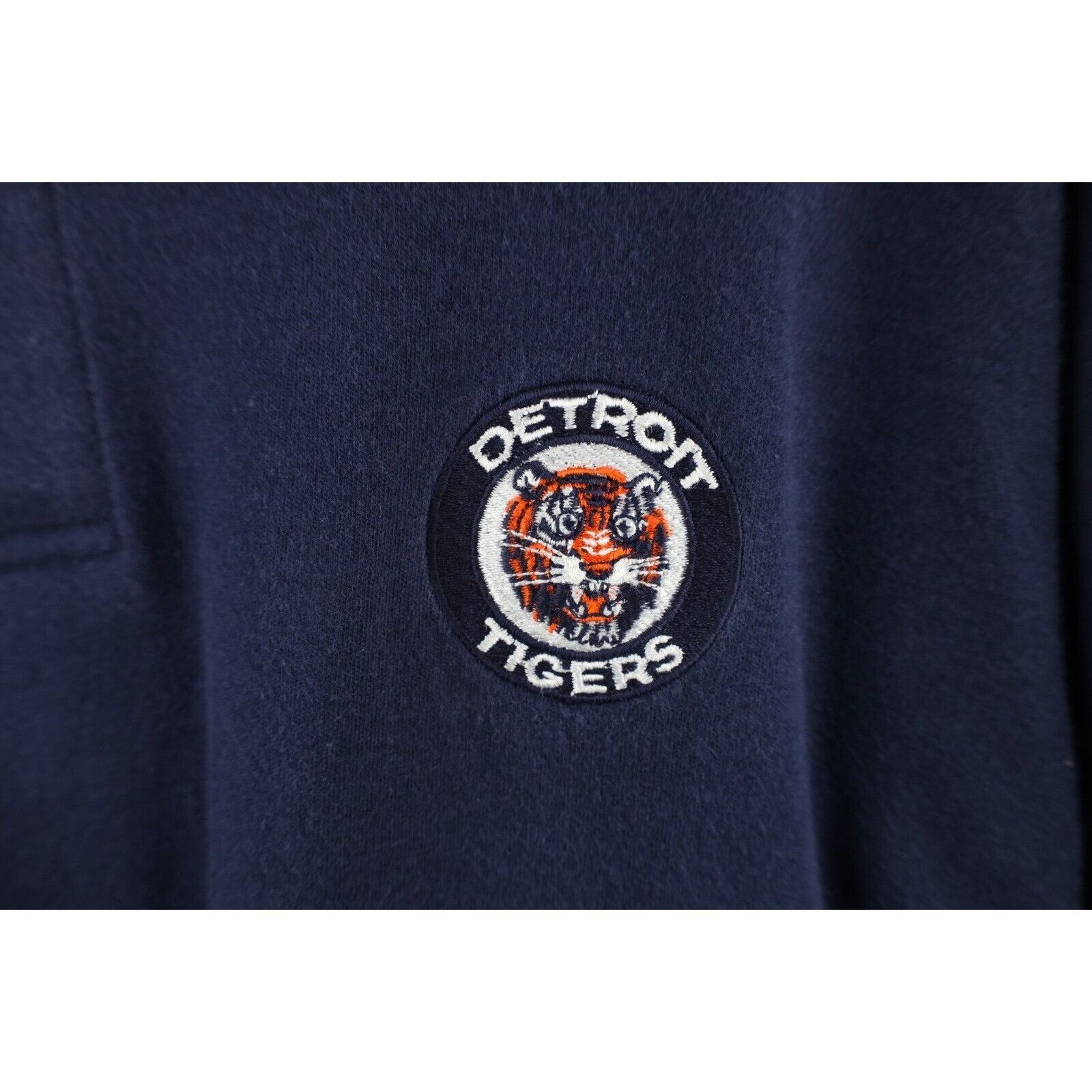 Vintage Vintage 90s Faded Spell Out Detroit Tigers Baseball Polo Size US L / EU 52-54 / 3 - 4 Thumbnail