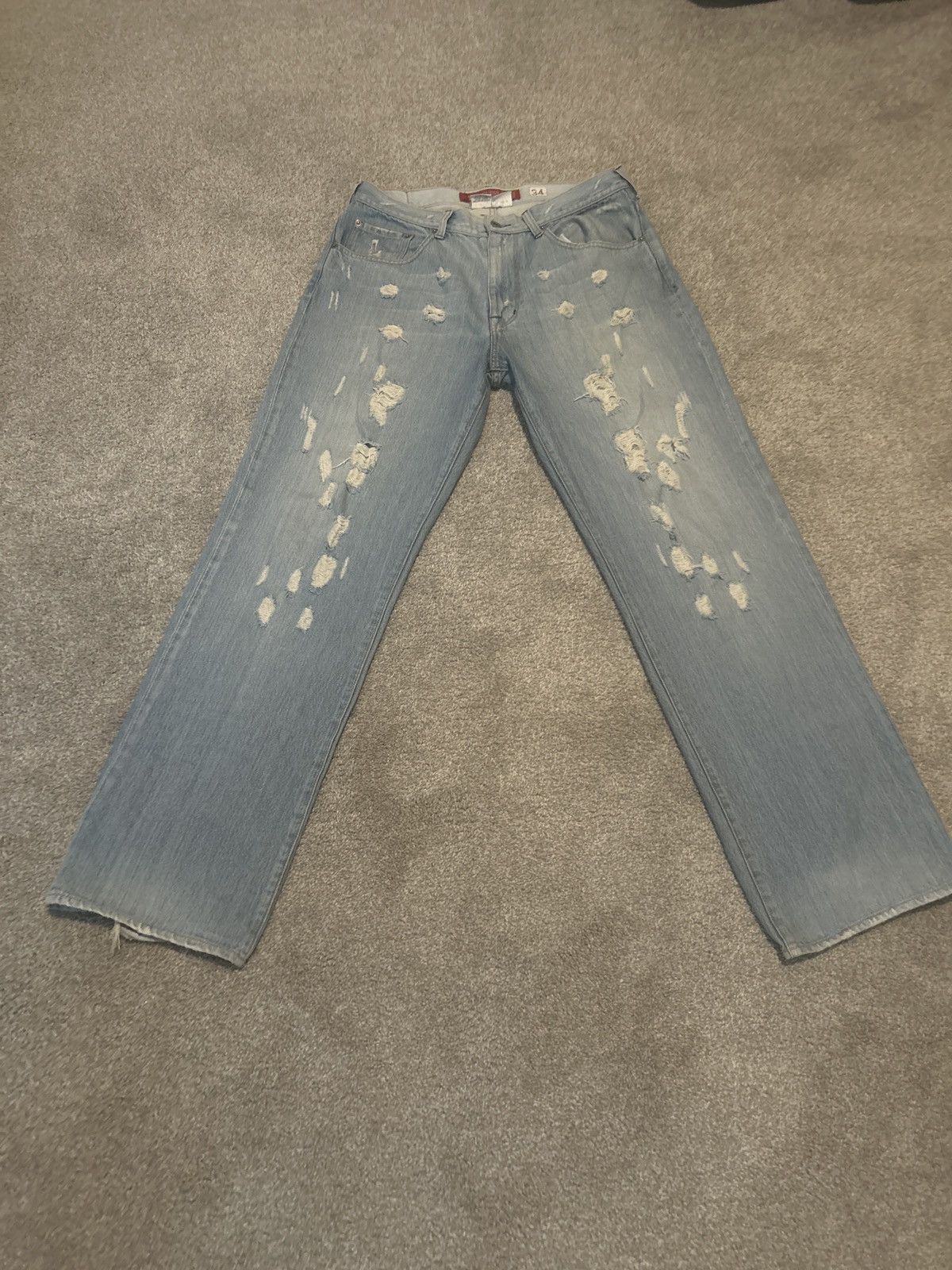 Other Vintage Distressed Ripped Jeans Size US 34 / EU 50 - 1 Thumbnail
