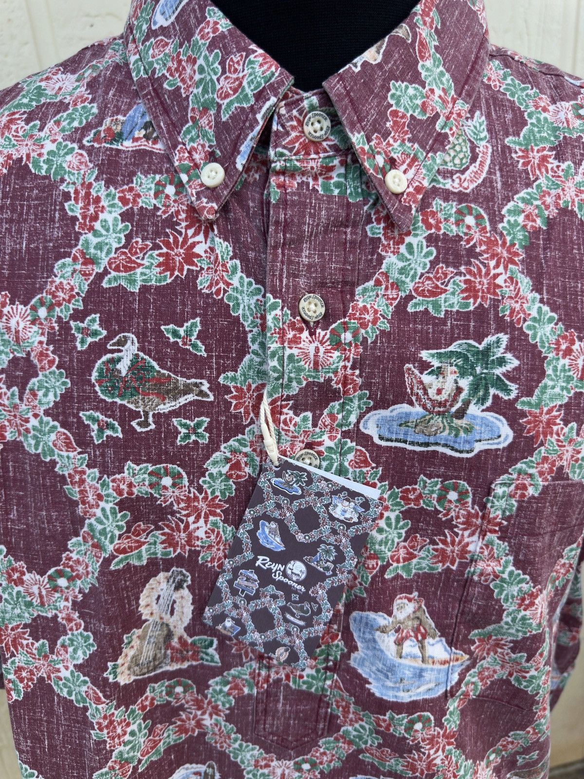 Reyn Spooner New Reyn Spooner Classic Mele Kalikimaka Red Men's XL Size US XL / EU 56 / 4 - 3 Thumbnail