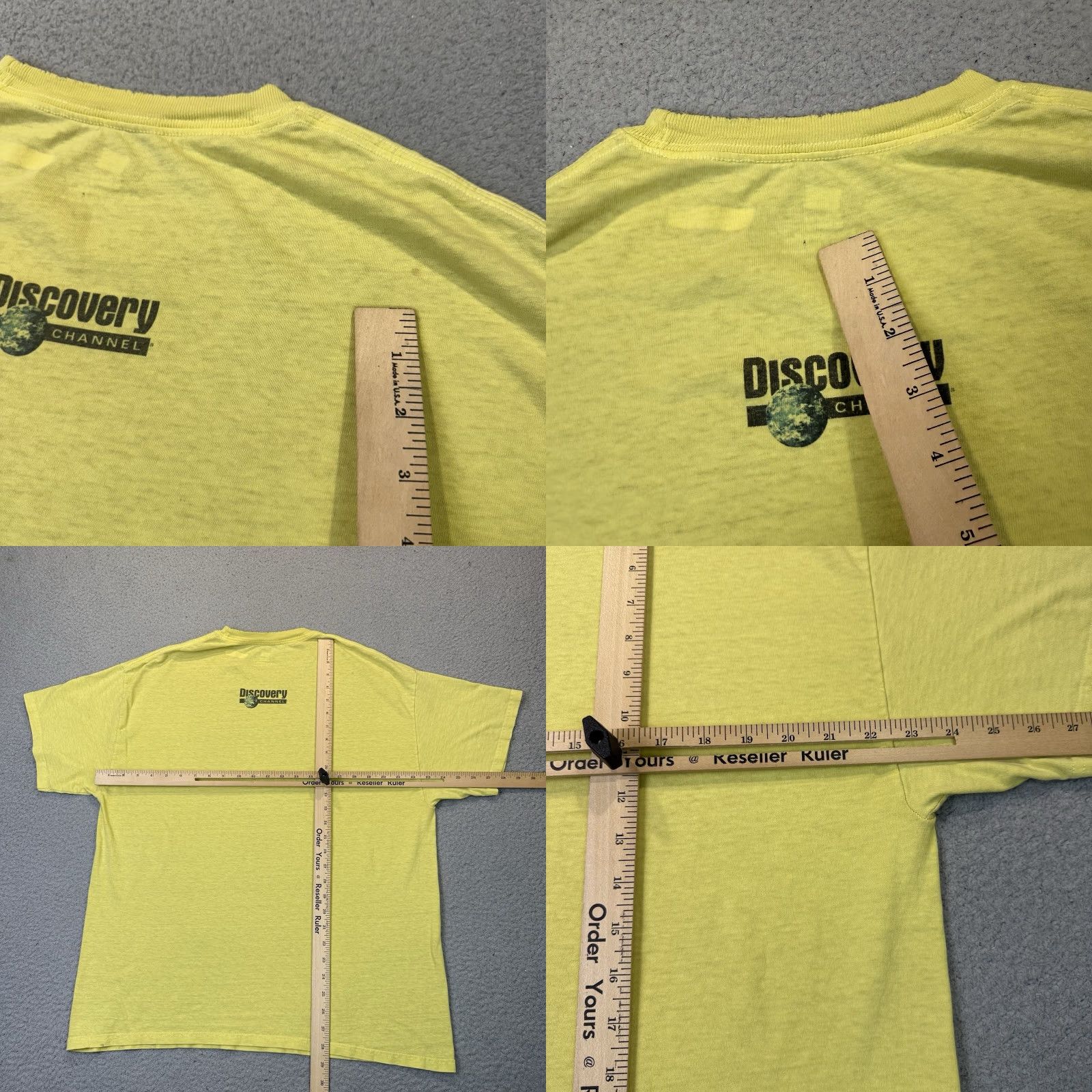 Fruit Of The Loom VINTAGE MythBusters Shirt Adult XL Yellow Distressed Rare Discovery Promo TV Size US XL / EU 56 / 4 - 8 Thumbnail