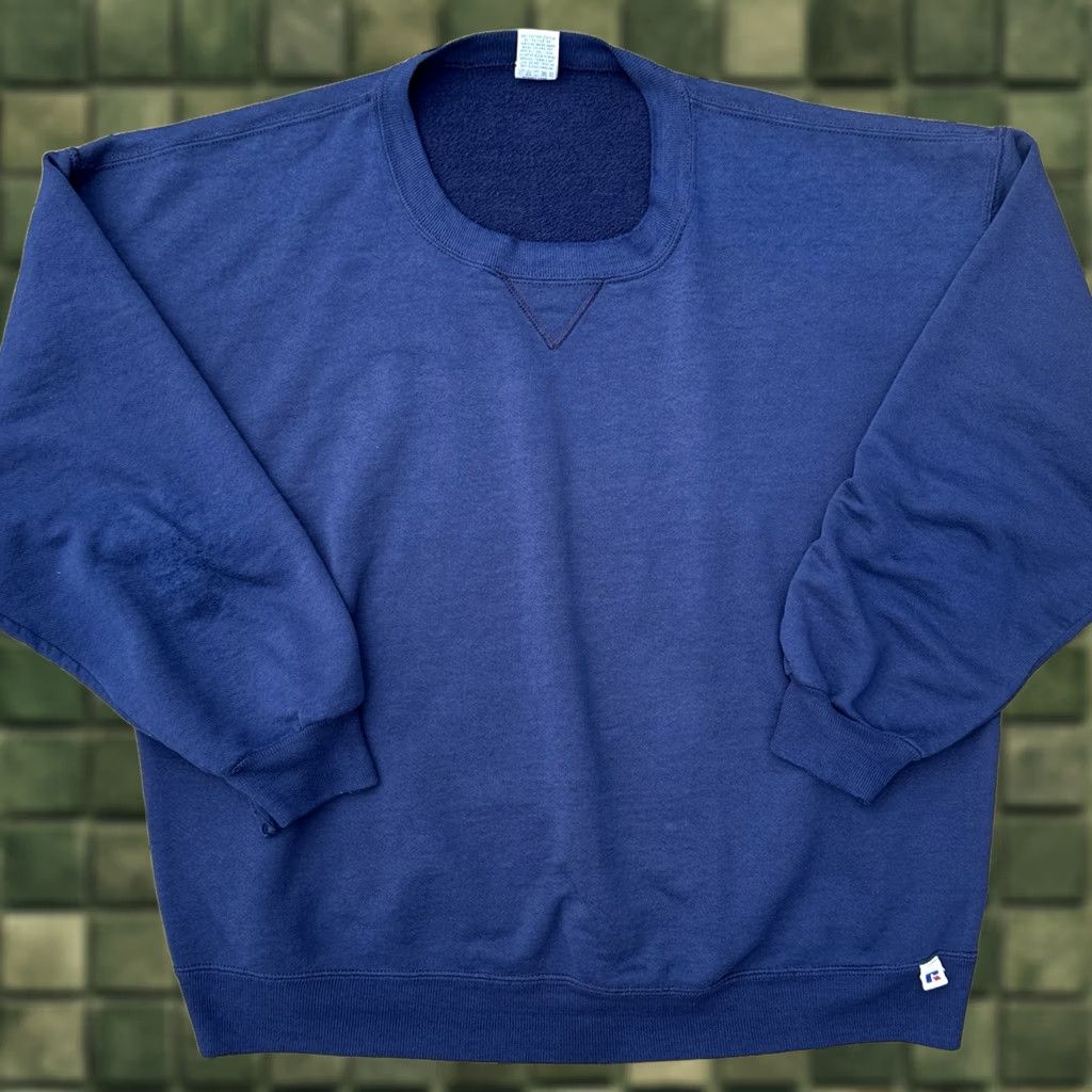 Russell Athletic VINTAGE Russell Athletic Sweatshirt XXL USA Made 90s Blue Crewneck Mens Size US XXL / EU 58 / 5 - 1 Thumbnail