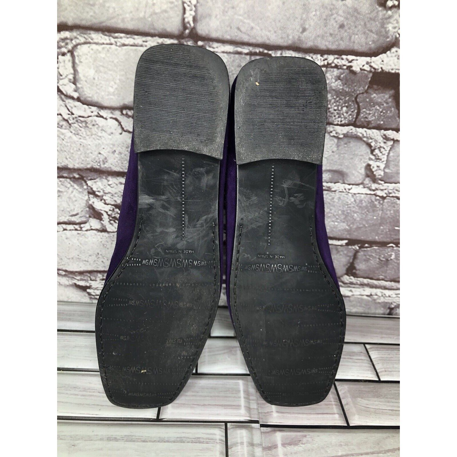 Stuart Weitzman Stuart Weitzman Purple Suede Leather Rhinestone Pump Shoes W Size US 8.5 / IT 38.5 - 12 Thumbnail