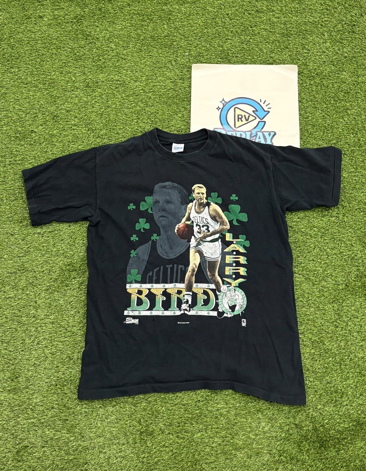 Salem Sportswear VINTAGE RARE SALEM LARRY BIRD BOSTON CELTICS TEE Size US L / EU 52-54 / 3 - 1 Thumbnail