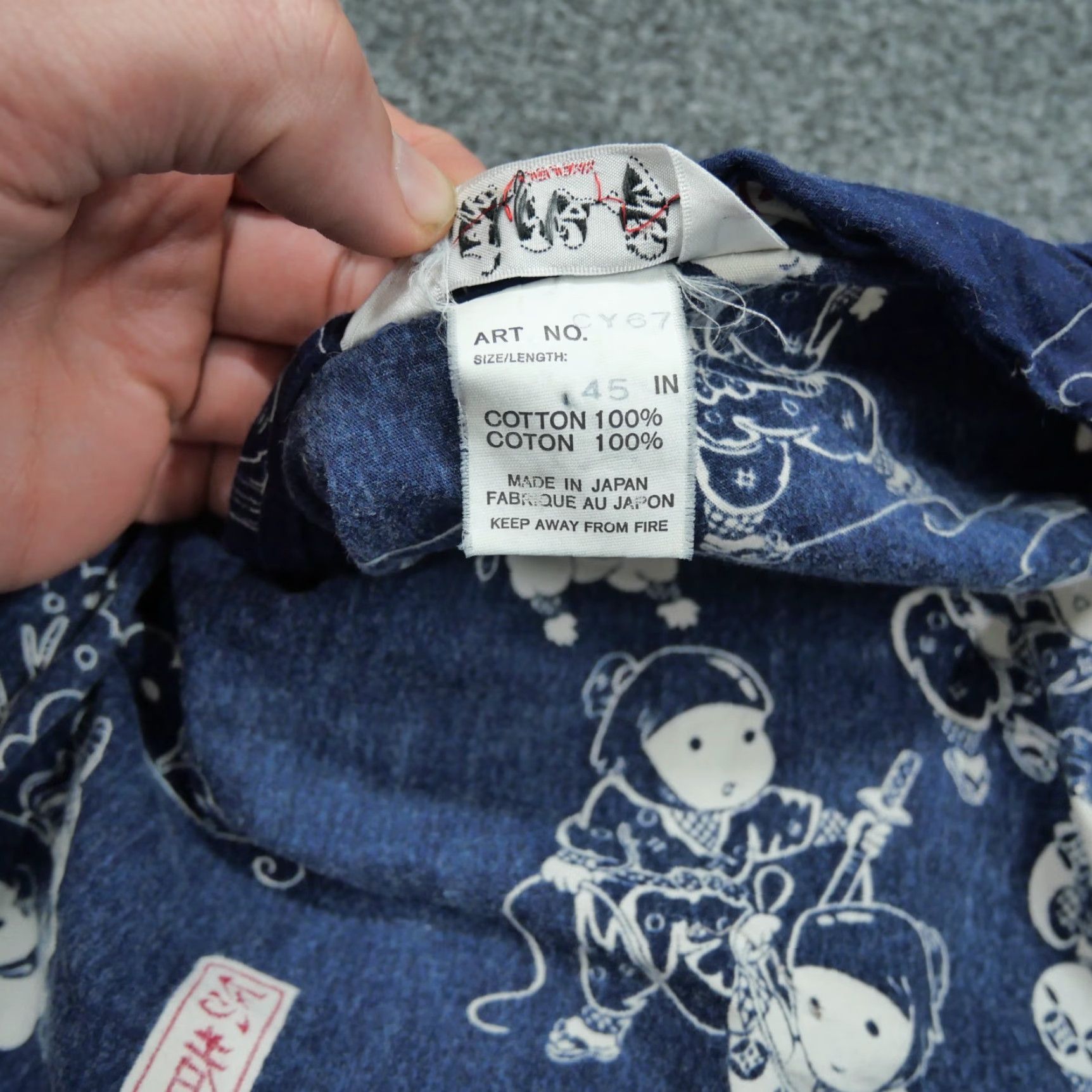 Vintage VINTAGE Juguemm Kimono Blouse Women 45 Blue Cotton 3/4 Sleeve Casual Regular Size 45 Modern Size M / US 6-8 / IT 42-44 - 7 Thumbnail