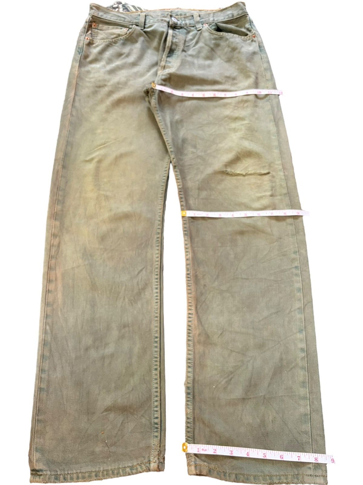 Levi's Vintage 90s Levis 501 Super Mud Wash Distress Loose Jeans Size US 32 / EU 48 - 8 Thumbnail