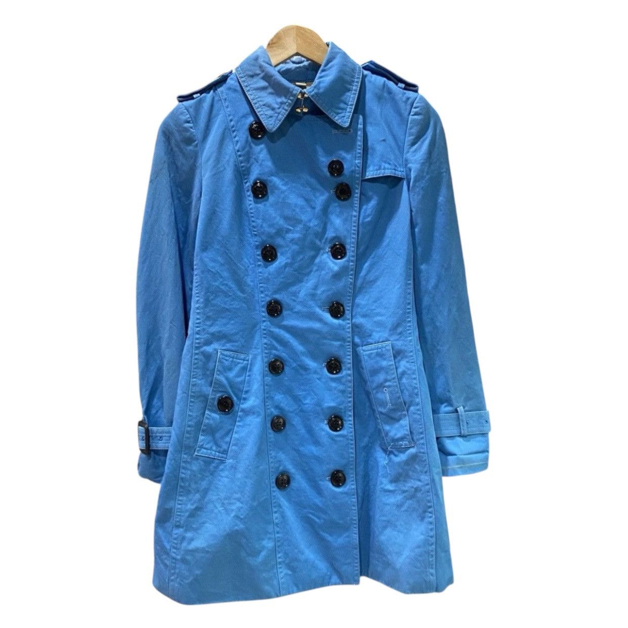 Burberry Archival Burberry Cerulean Blue Double-Breasted Trench Coat Size XS / US 0-2 / IT 36-38 - 1 Thumbnail