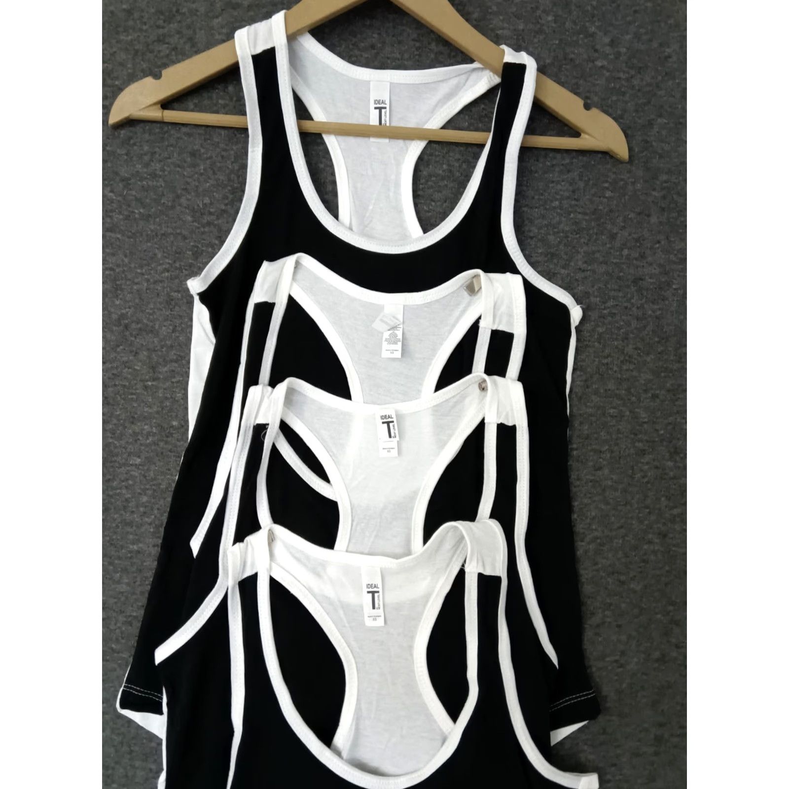 Next Level Next Level Ideal T Racerback Tank Top XS Black/White Women's Feminine Activewear Tank Top XS Size XS / US 0-2 / IT 36-38 - 3 Thumbnail