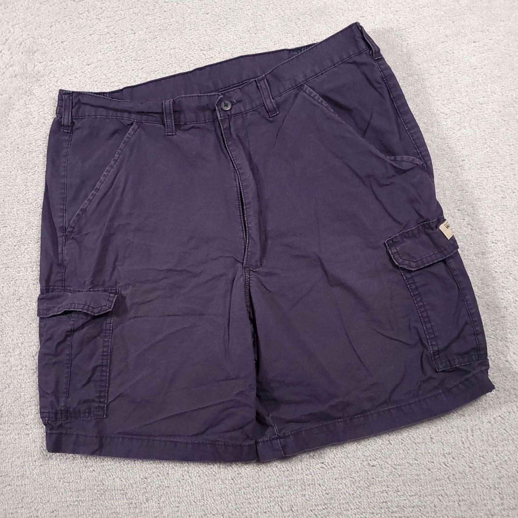 Wrangler VINTAGE Wrangler Cargo Shorts Mens 38 Blue Outdoor Utility Work Camp Actual 36X7.5 Size US 38 / EU 54 - 2 Thumbnail