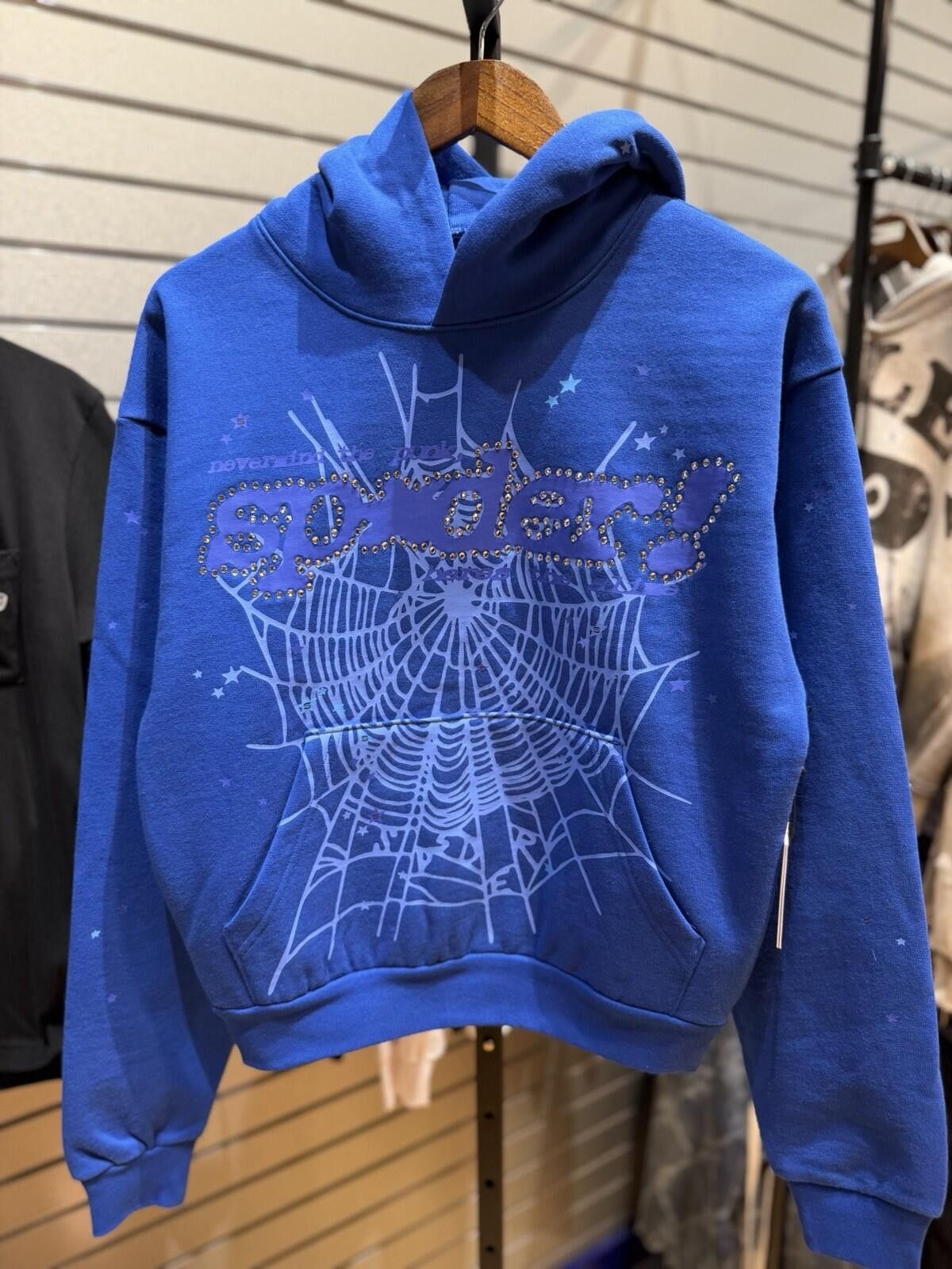 Sp5der Sp5der Stone Hoodie Size (Small) 2026 Blue VVS Size US S / EU 44-46 / 1 - 3 Thumbnail