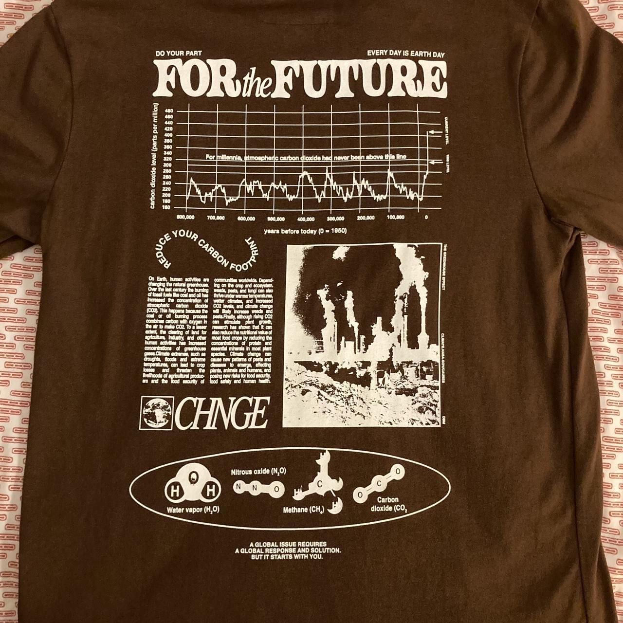 CHNGE CHNGE Brown Tee - There Is No Planet B Size US M / EU 48-50 / 2 - 4 Thumbnail