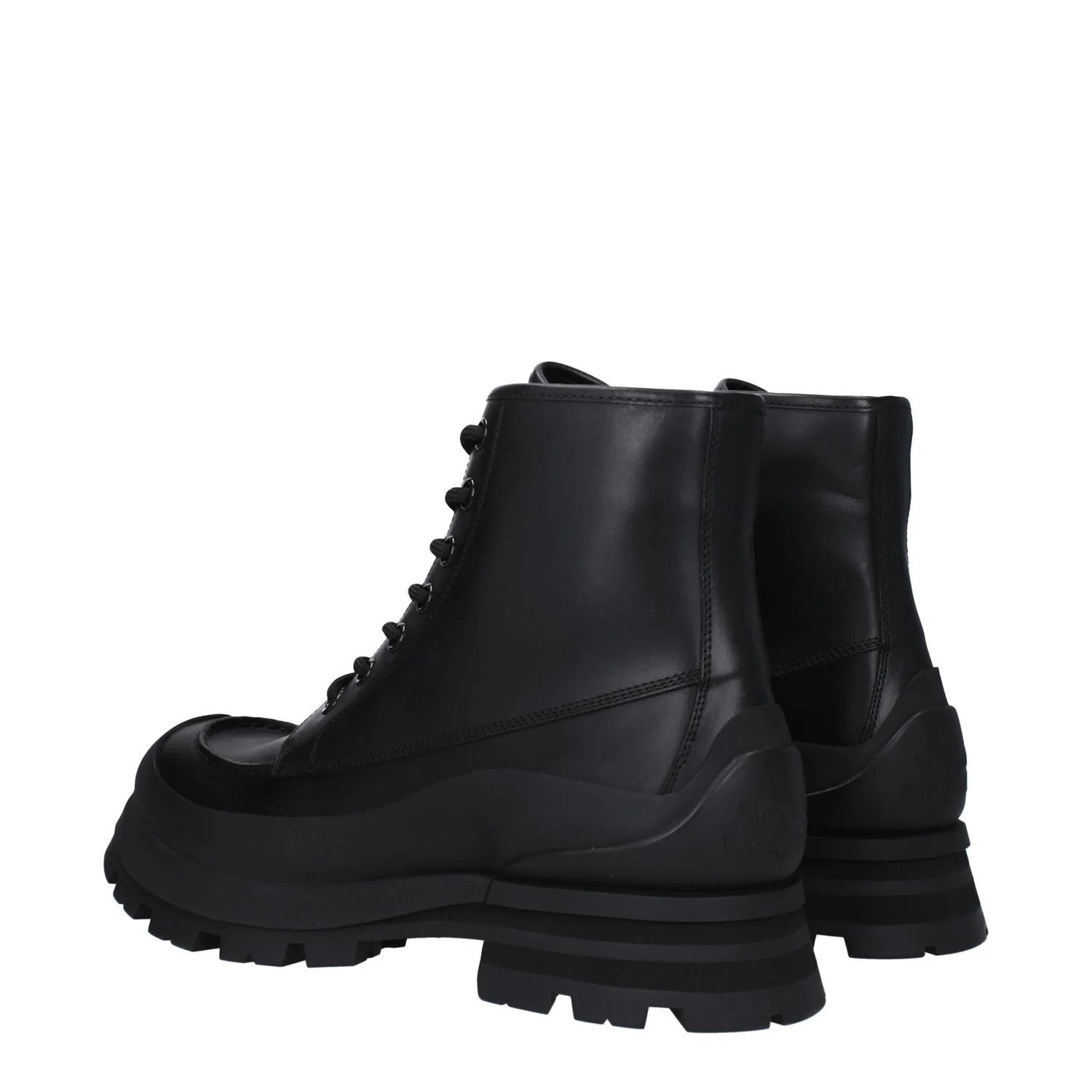 Alexander McQueen ob1o1e0225 Leather Ankle Boots in Black Size US 11 / EU 44 - 4 Thumbnail